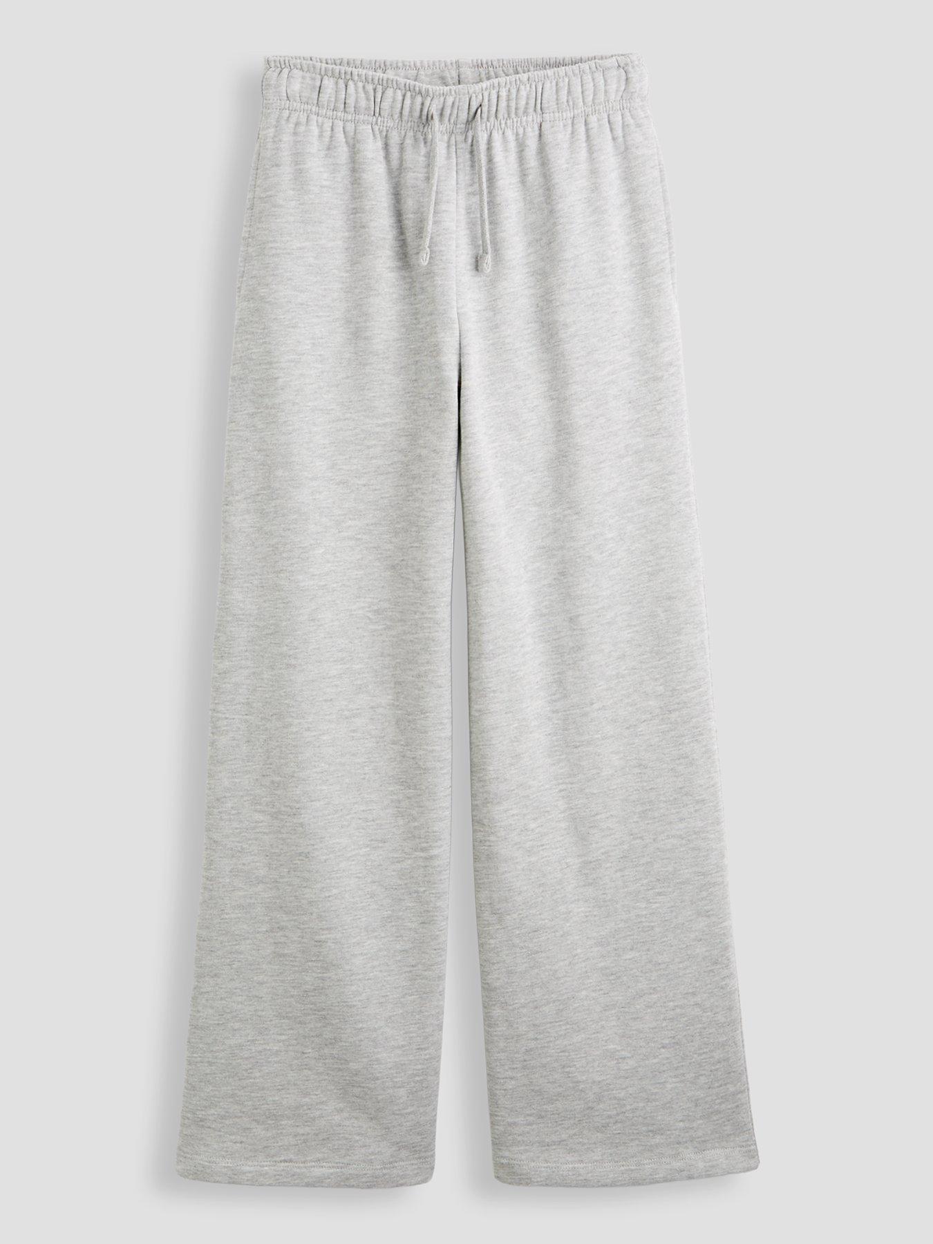 Image 1 of 4 of The Very Collection Girls Wide Leg Basic Jogger - Grey Marl