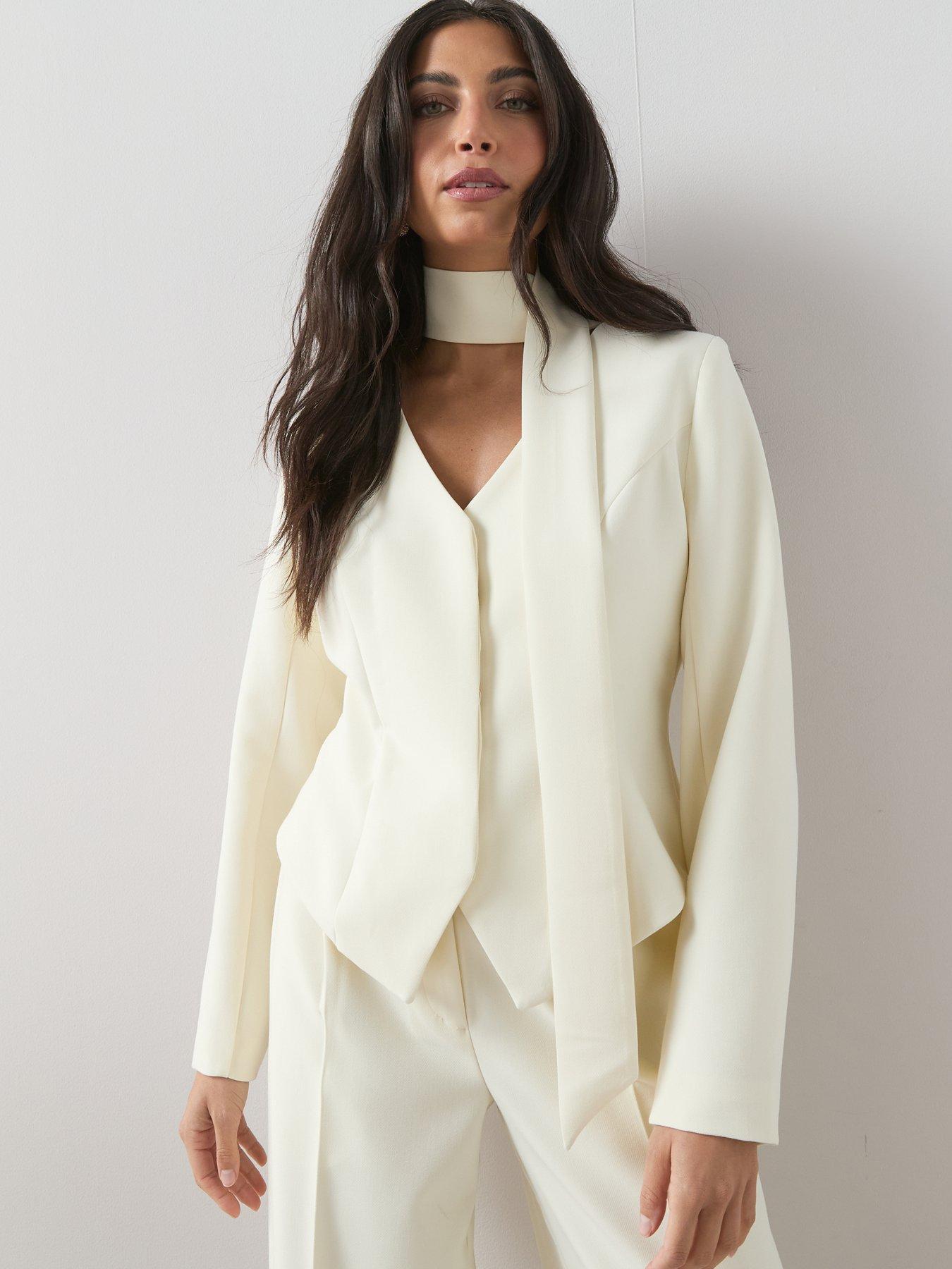 the-very-collection-scarf-co-ord-blazer-creamdetail