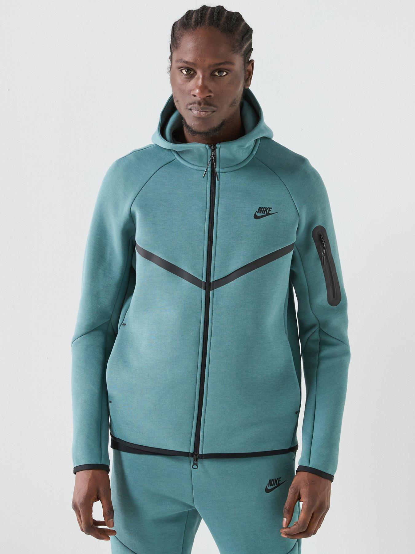 Nike Mens Tech Fleece Full Zip Windrunner Hoodie - Green