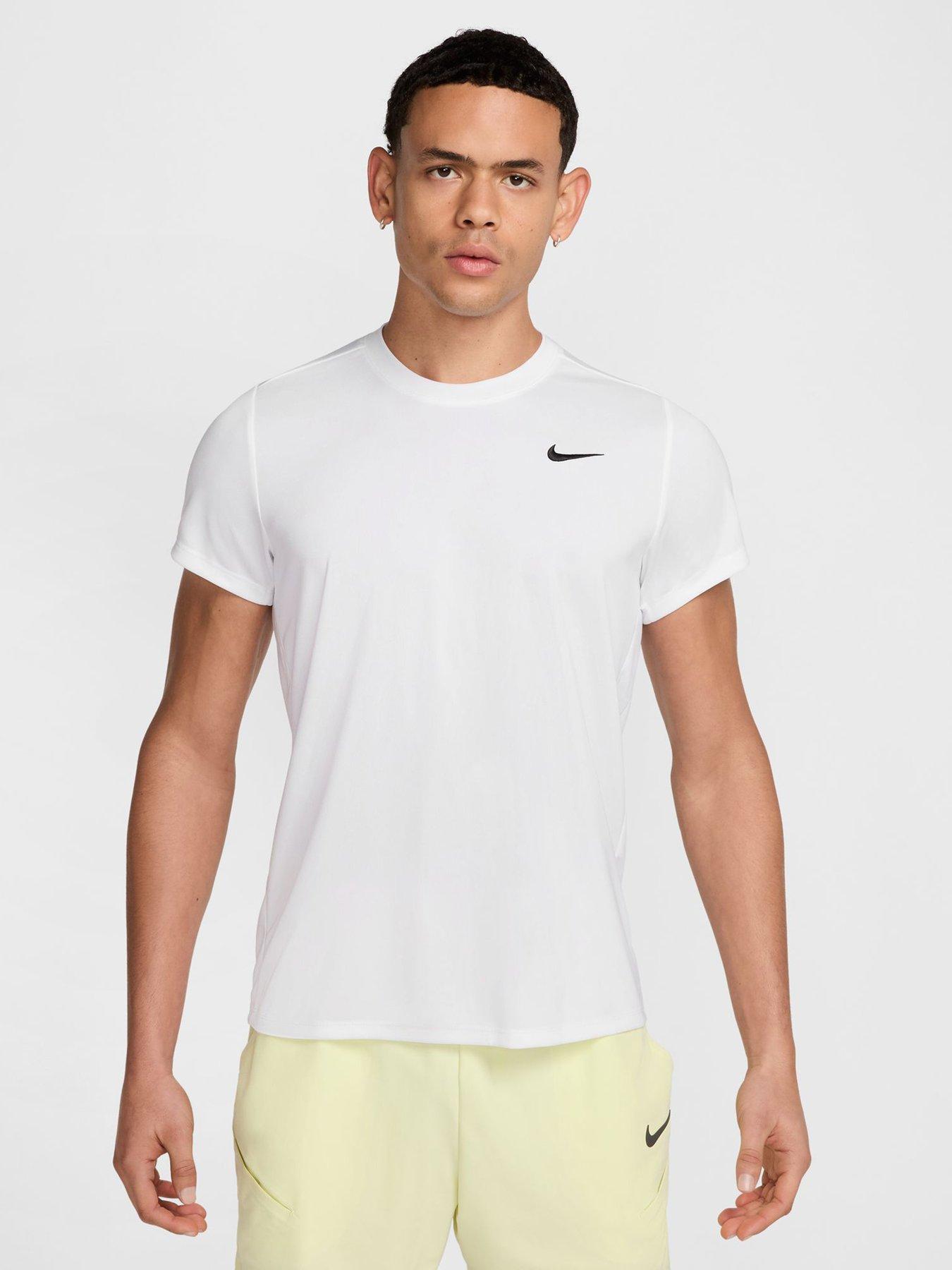 Image 1 of 6 of Nike Mens Tennis Victory Short Sleeve T-Shirt - White