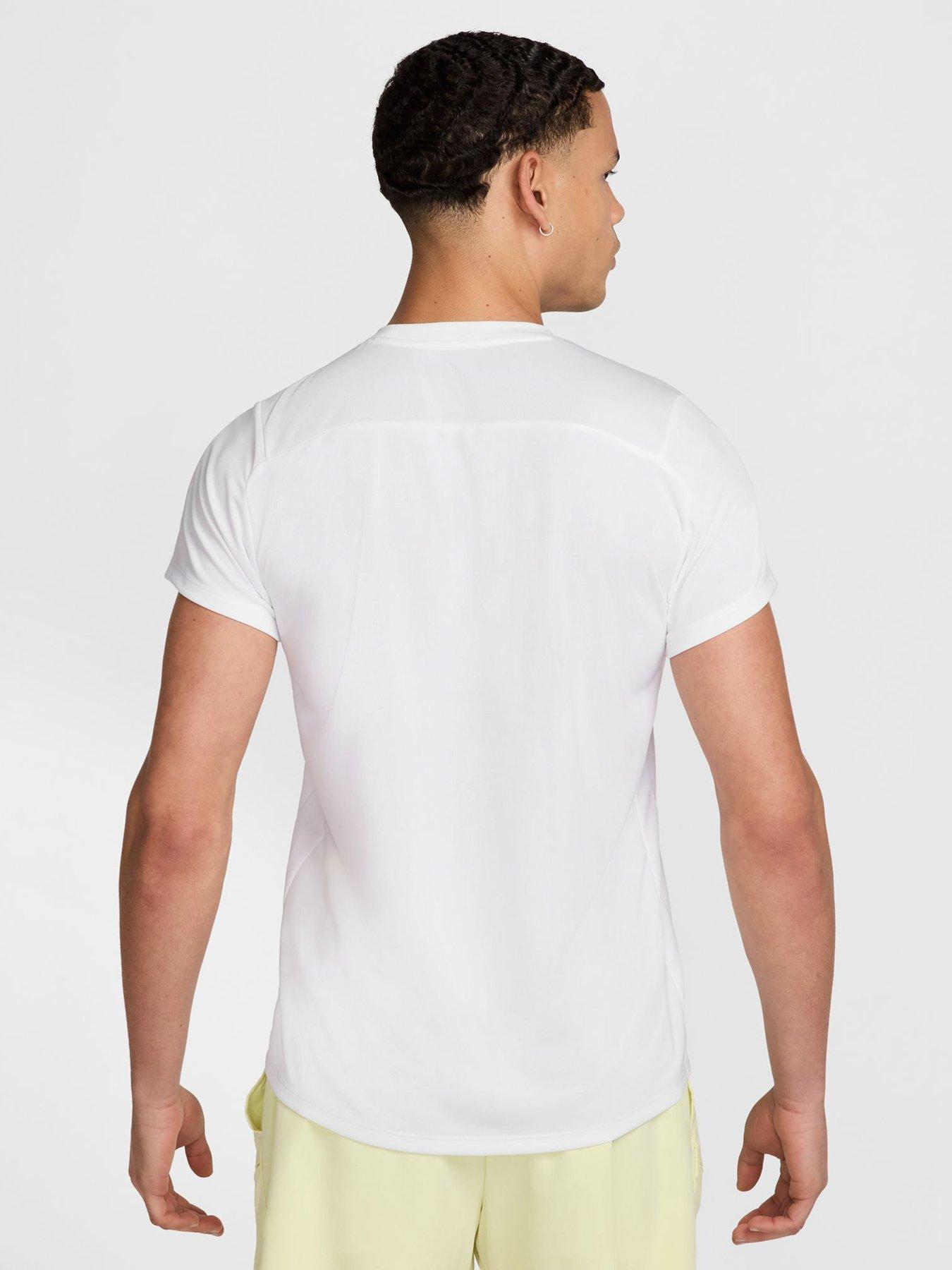Image 2 of 6 of Nike Mens Tennis Victory Short Sleeve T-Shirt - White