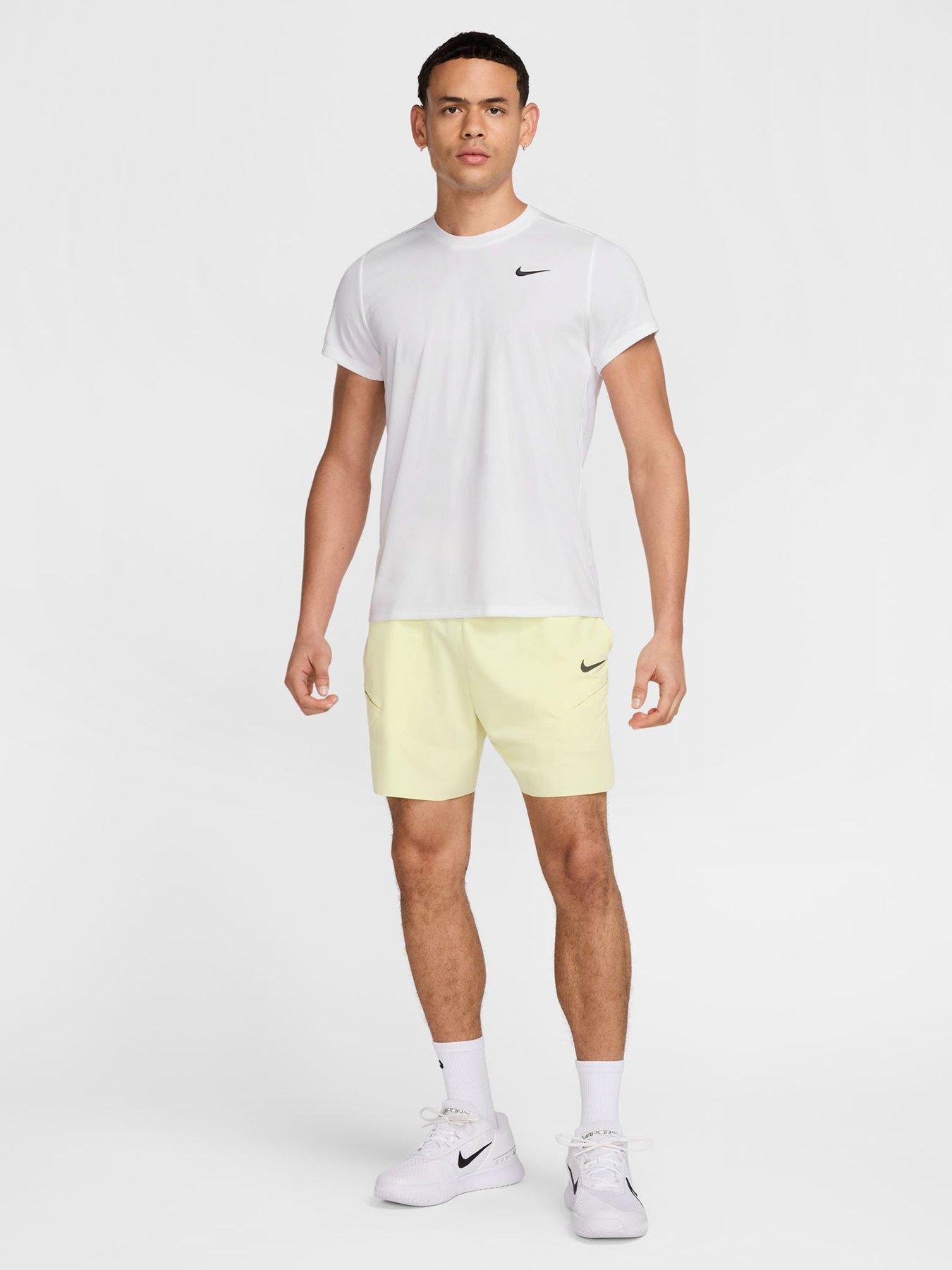 Image 3 of 6 of Nike Mens Tennis Victory Short Sleeve T-Shirt - White