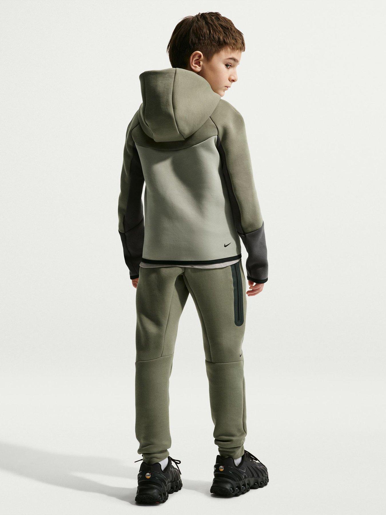 Image 2 of 5 of Nike Big Kids Tech Fleece Joggers - Green