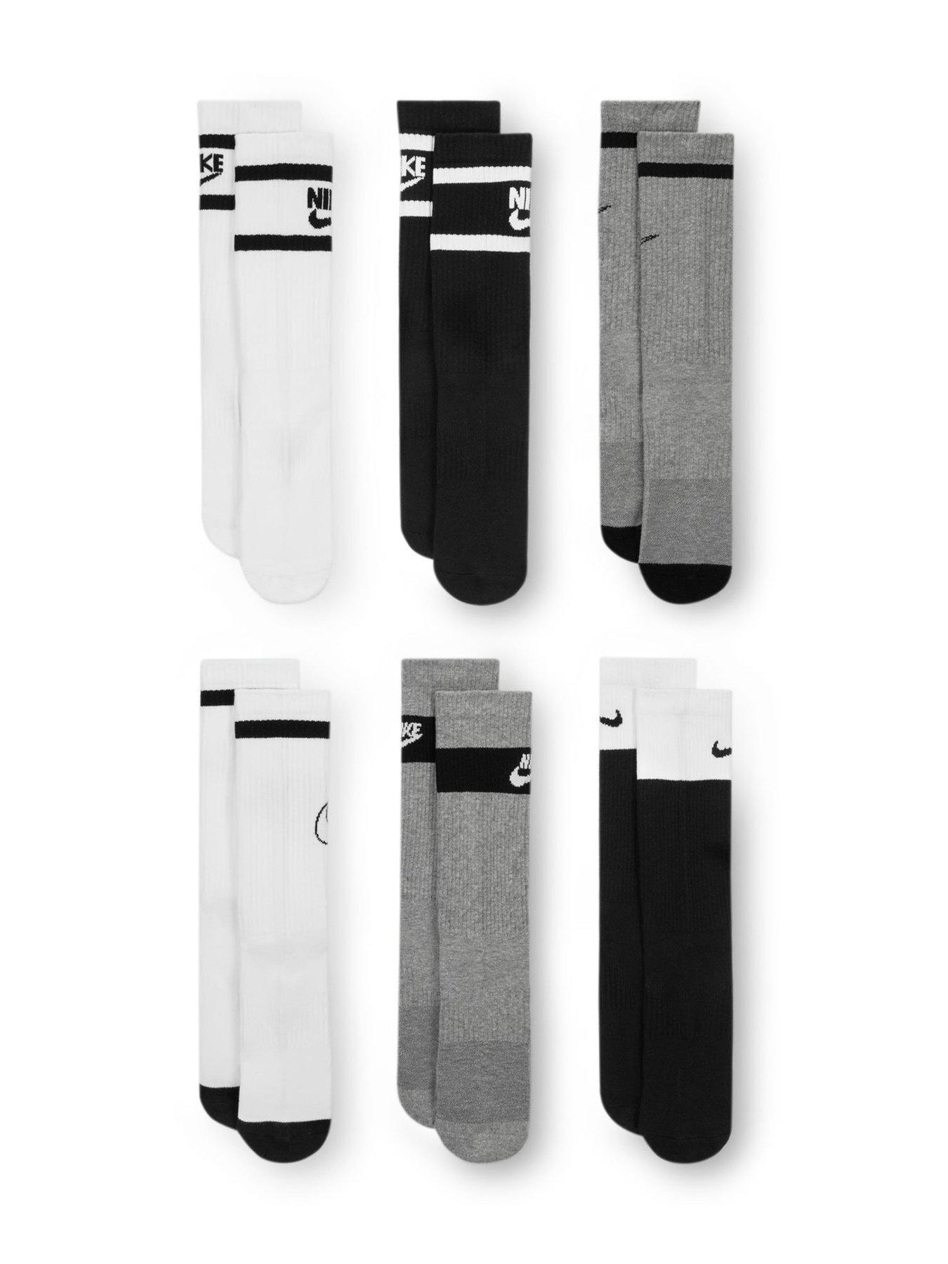 Image 3 of 5 of Nike Kids Everyday Cushioned Crew Socks 6 Pack - White