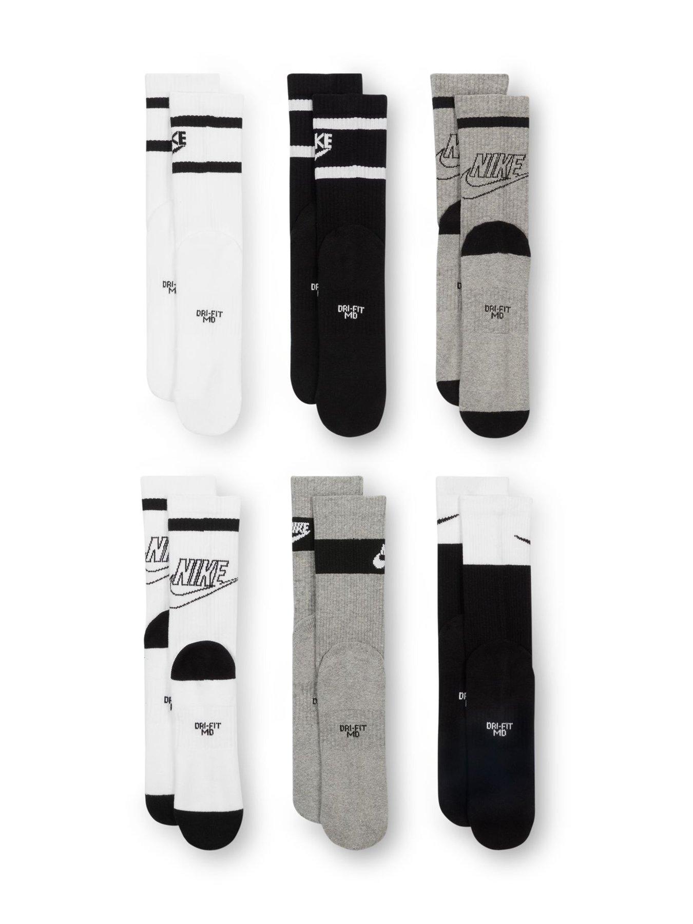Image 4 of 5 of Nike Kids Everyday Cushioned Crew Socks 6 Pack - White