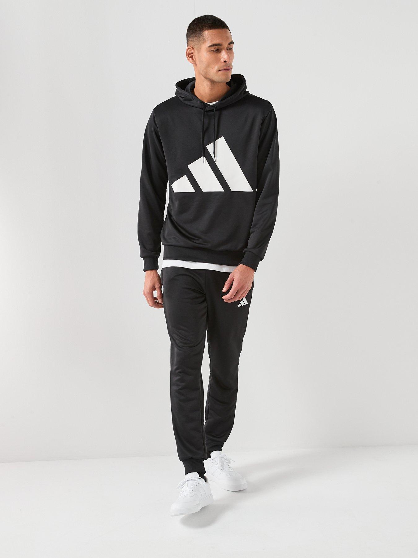 Image 1 of 5 of adidas Sportswear Men's Big Logo Hooded Tracksuits - Black
