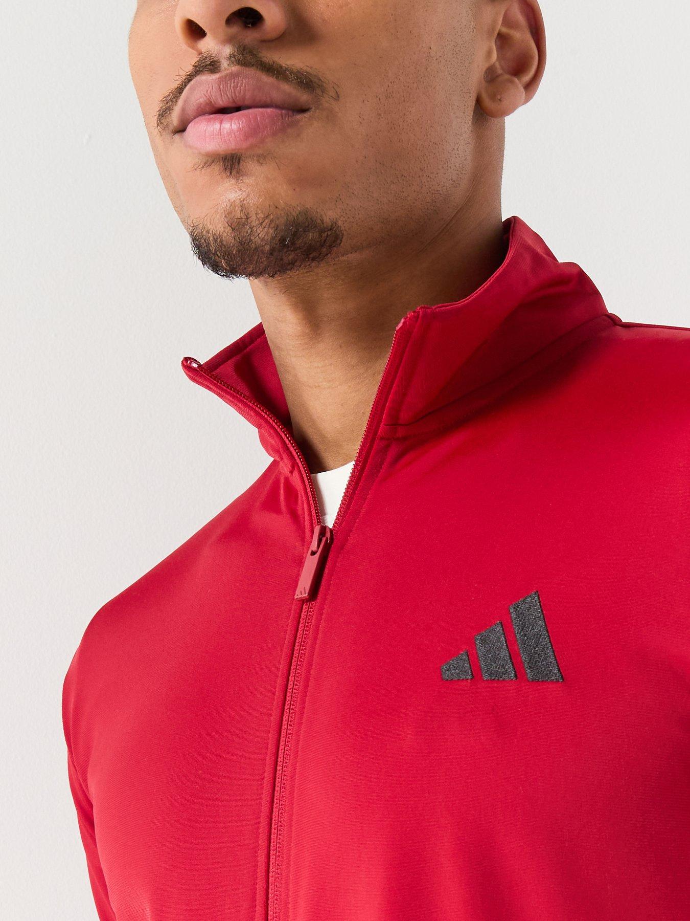 Image 4 of 7 of adidas Sportswear Men's 3 Stripes Tracksuit - Burgundy