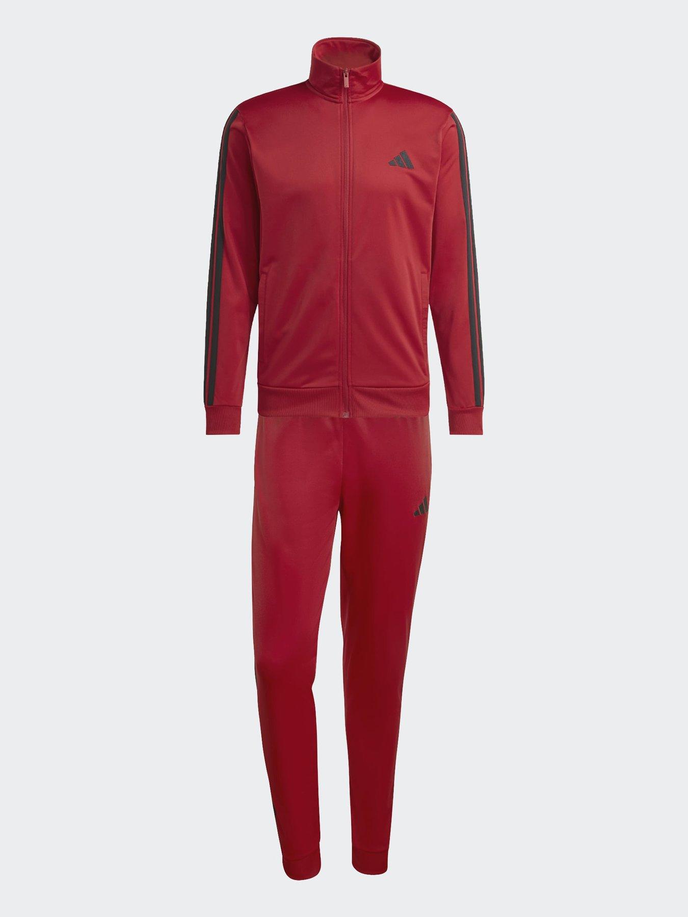 Image 7 of 7 of adidas Sportswear Men's 3 Stripes Tracksuit - Burgundy