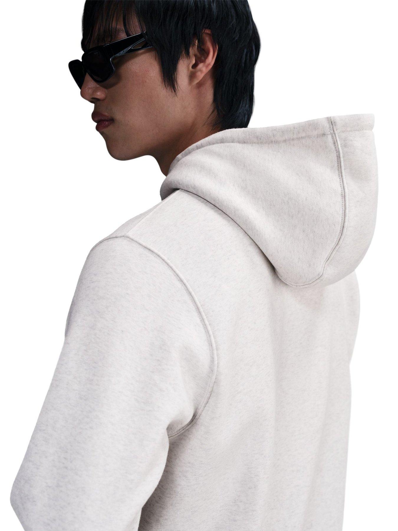 Image 2 of 5 of Nike Mens Club Pullover Hoodie - Grey