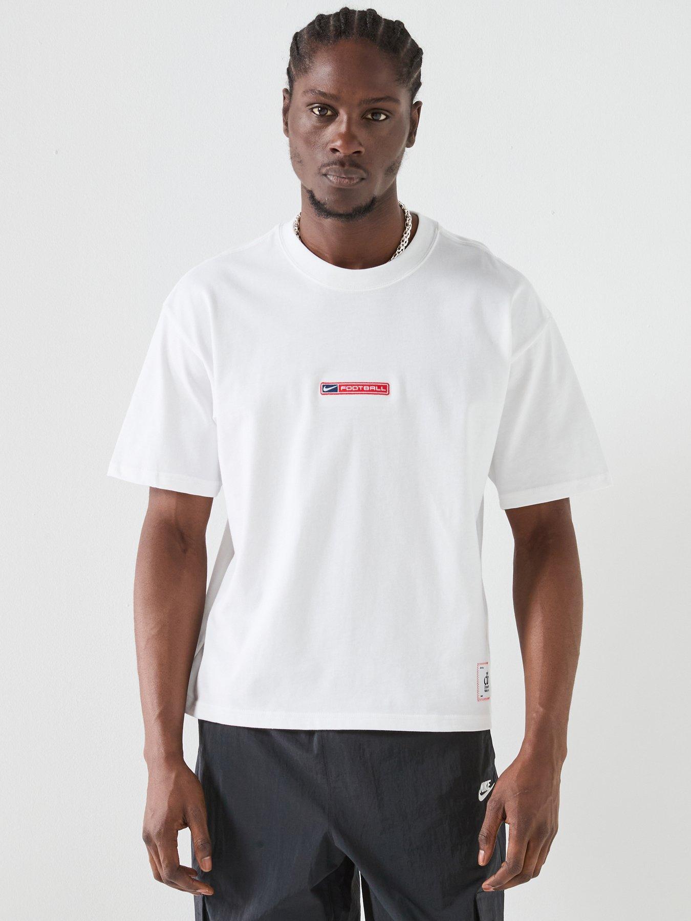 Nike Mens Sportswear Loose Boxy Football T-Shirt - White