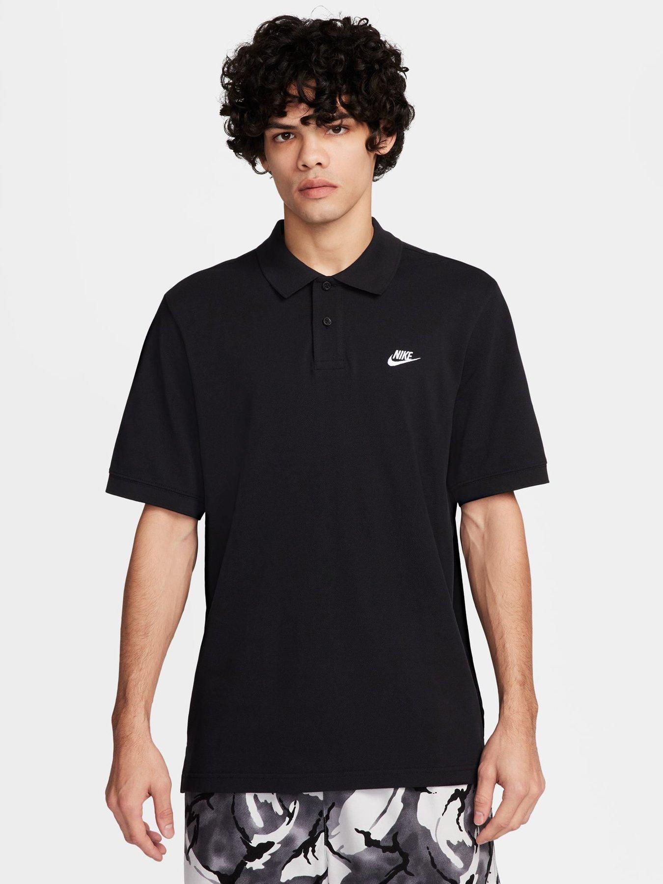 Nike Mens Club Short Sleeve Pique Polo Shirt - Black
