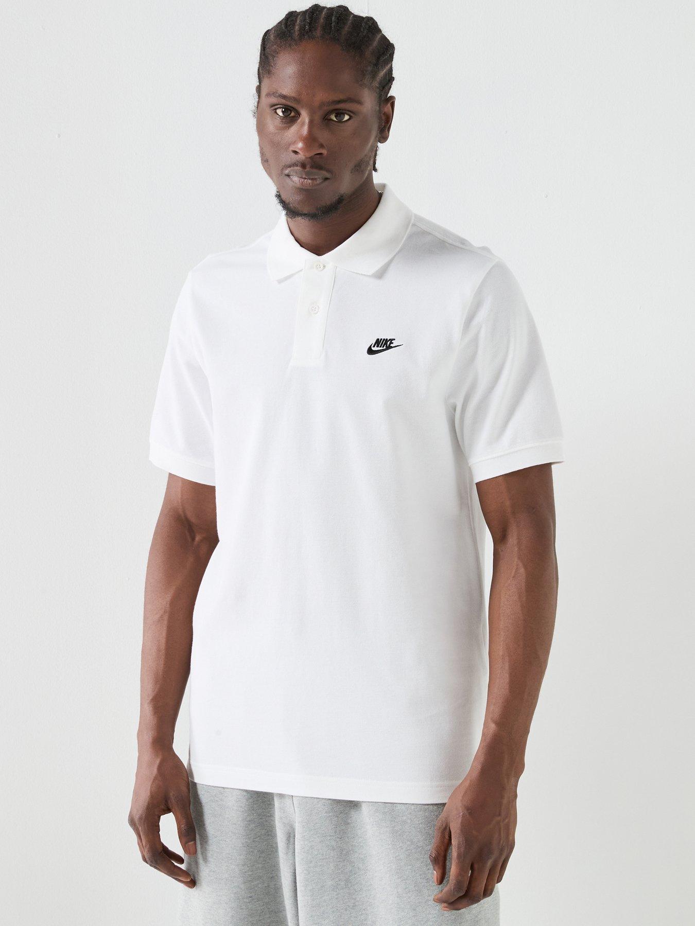 Nike Mens Club Short Sleeve Pique Polo Shirt - White