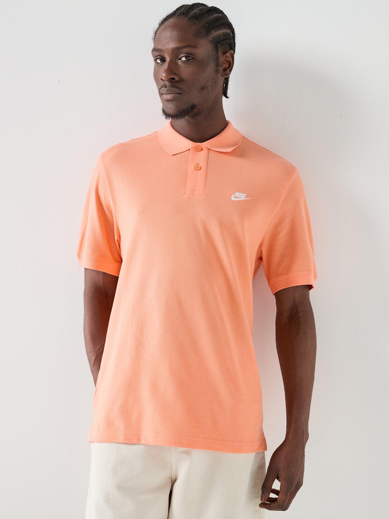 Nike Mens Club Short Sleeve Pique Polo Shirt - Orange
