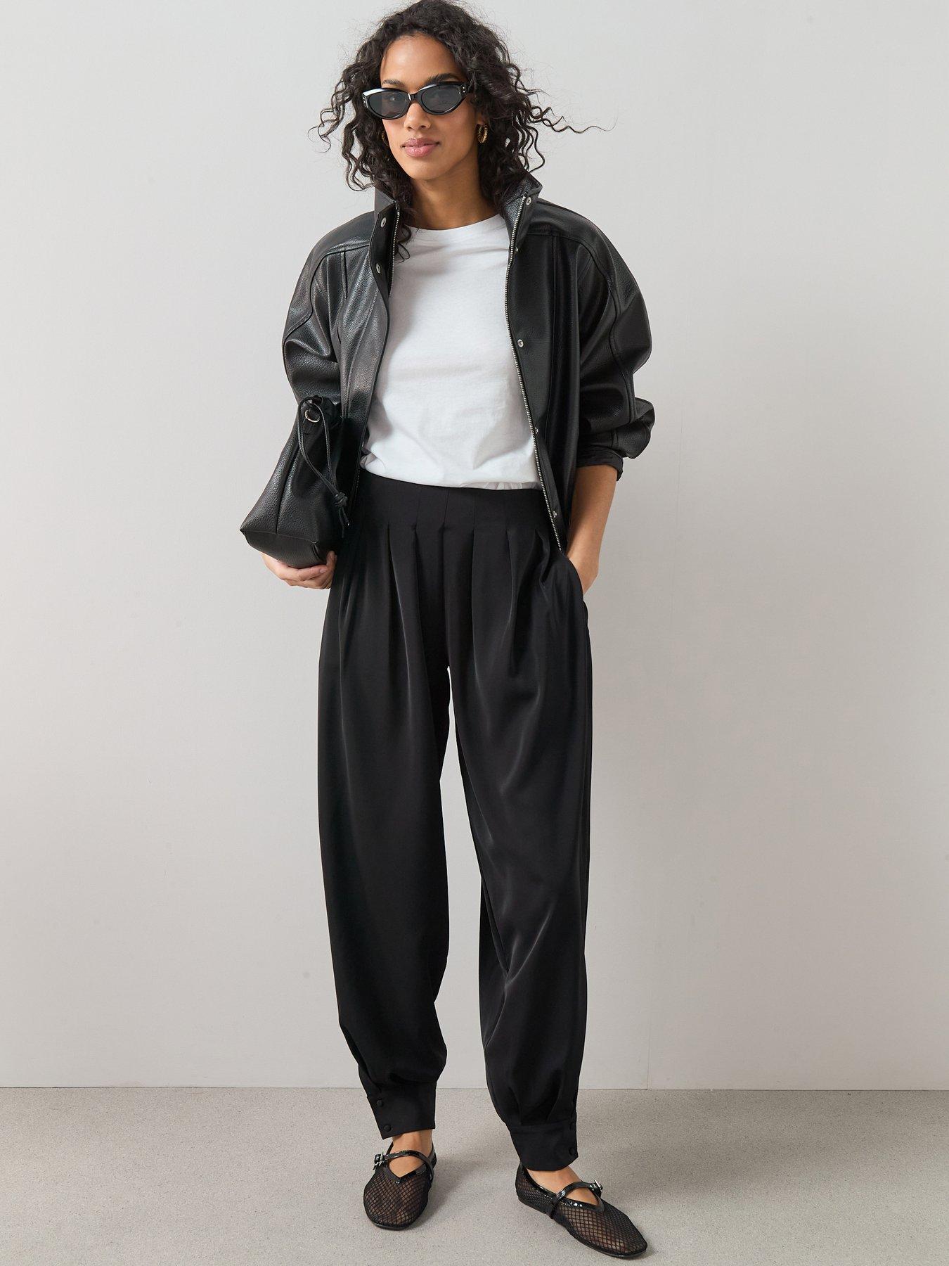 The Very Collection Cuffed Balloon Trouser - Black