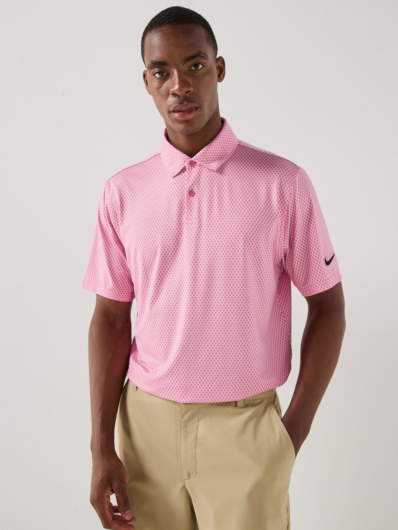 Nike Mens Golf Victory Floral Polo Shirt - Pink