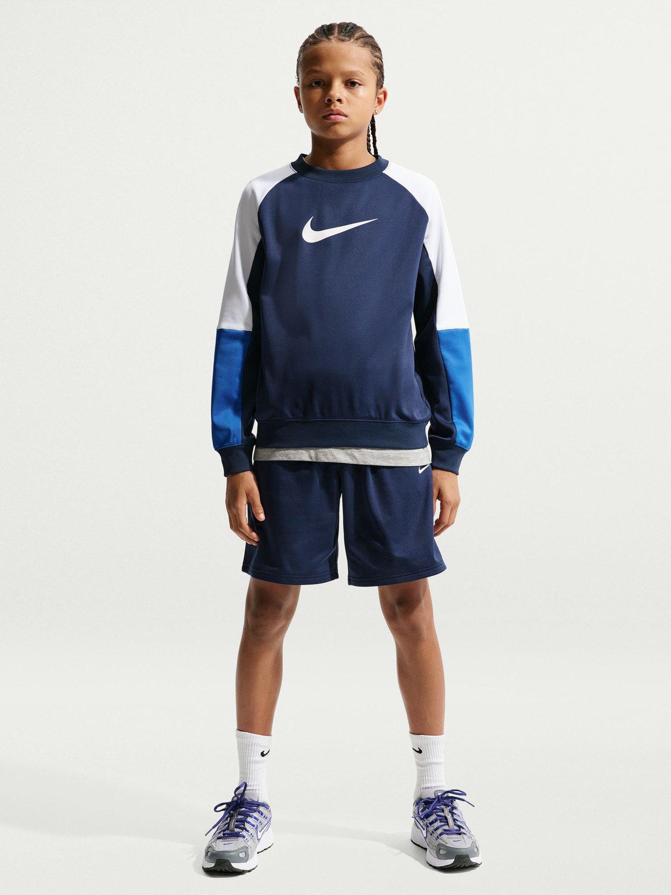 Nike Big Kids Sportswear Shorts Tracksuit Crew - Navy