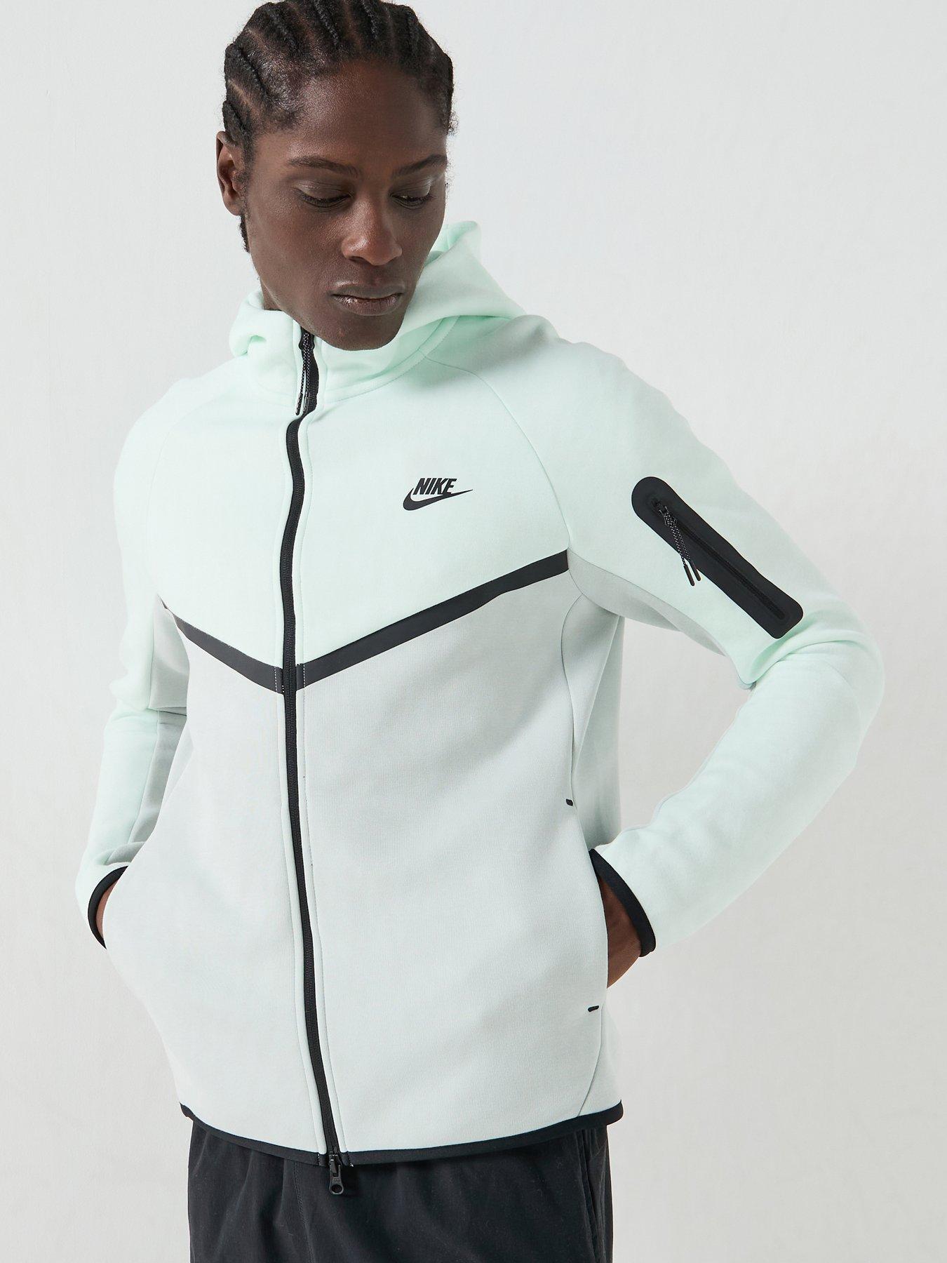 Nike Mens Tech Fleece Full Zip Windrunner Hoodie - Green