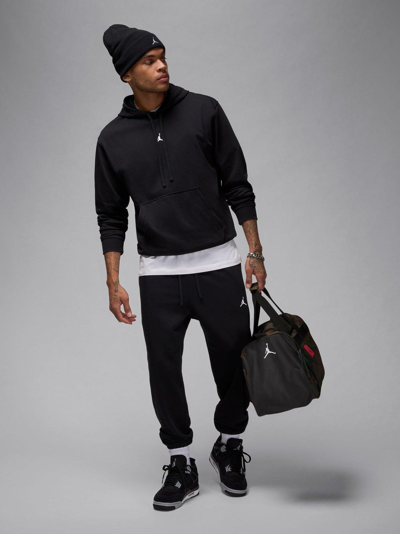 Image 3 of 6 of Jordan Nike Mens Dri-FIT Sport Pullover Hoodie - Black