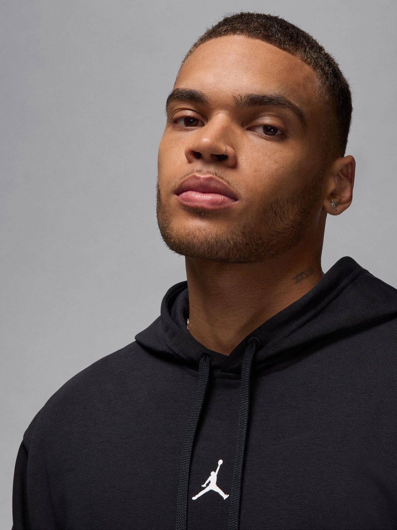 Image 4 of 6 of Jordan Nike Mens Dri-FIT Sport Pullover Hoodie - Black