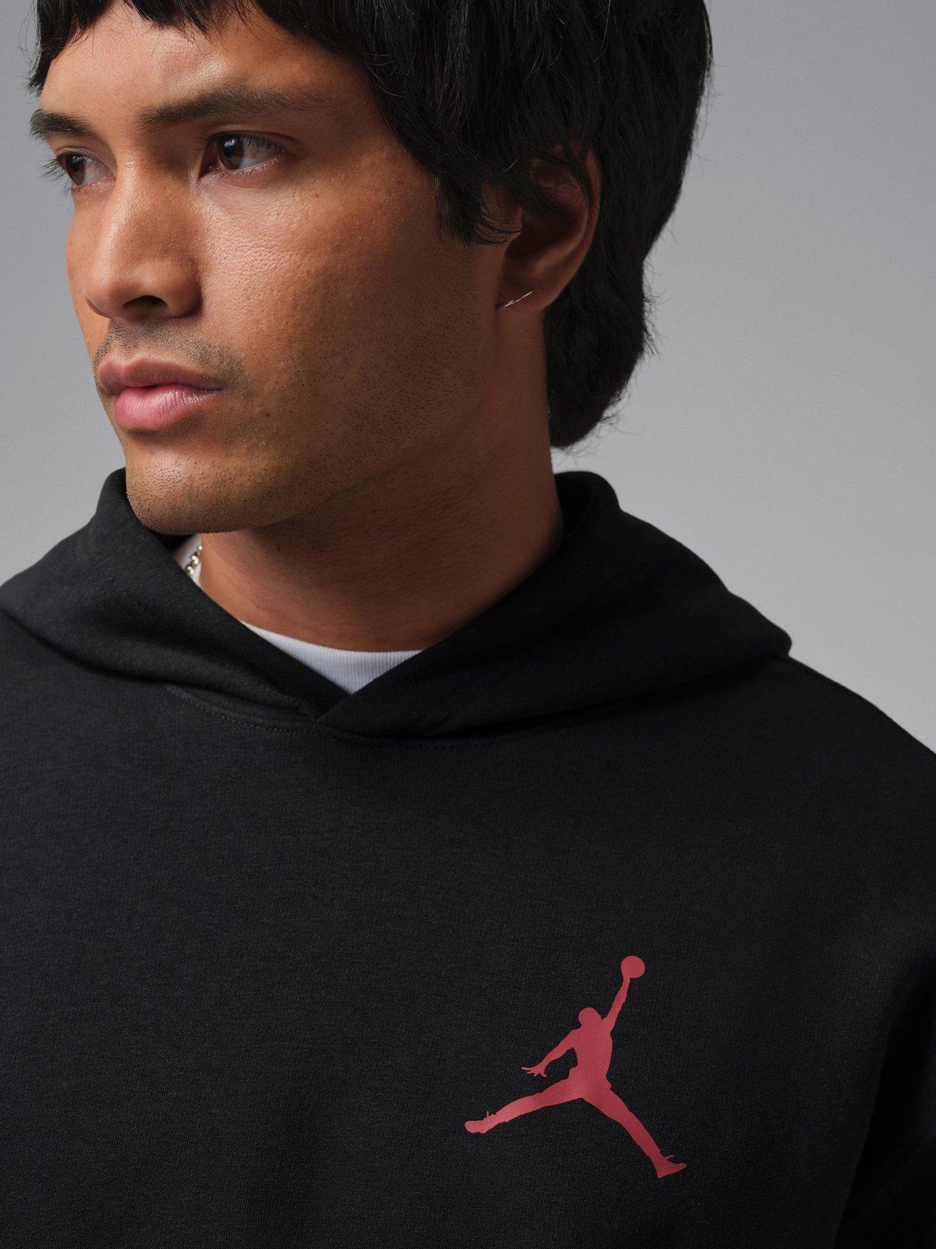 Image 4 of 5 of Jordan Nike Mens Jumpman Fleece Pullover Hoodie - Black