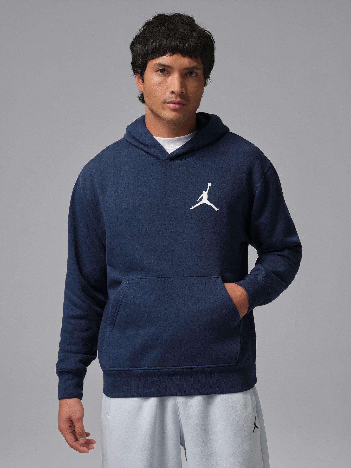 Jordan Mens Jumpman Fleece Pullover Hoodie - Blue