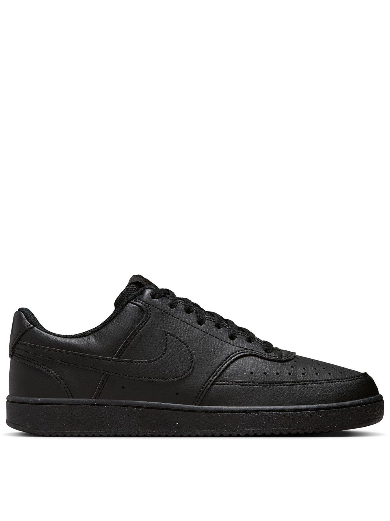Image 1 of 8 of Nike Men's Court Vision Low Next Nature Trainers - Black