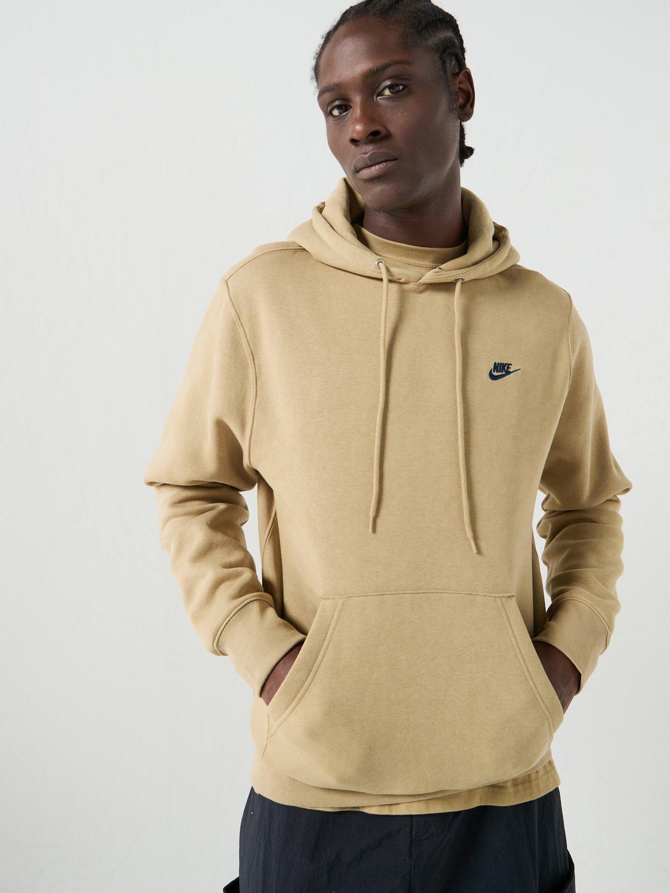 Nike Mens Club Pullover Hoodie - Brown