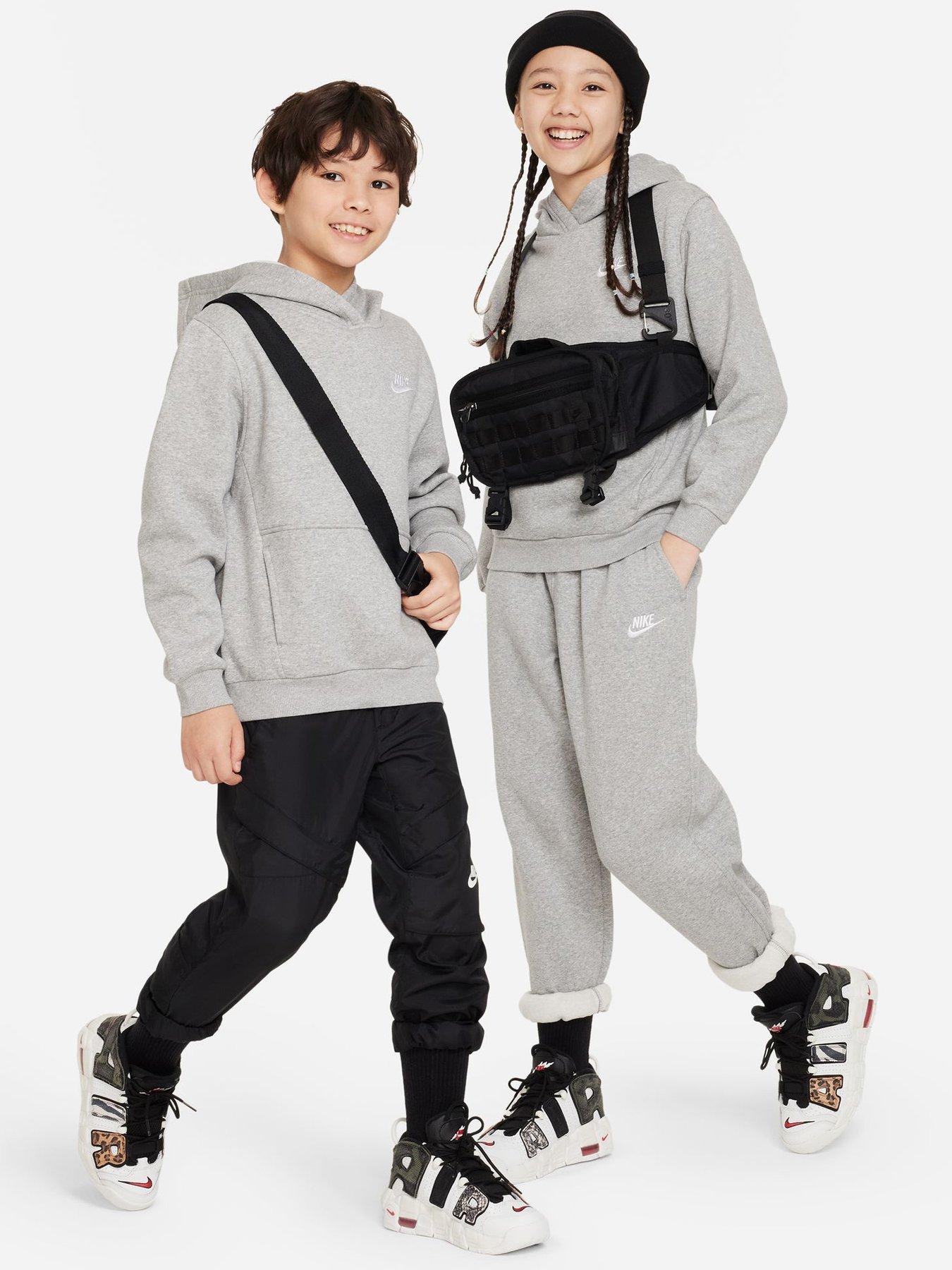 Image 3 of 7 of Nike Big Kids Sportswear Club Pullover Hoodie - Grey