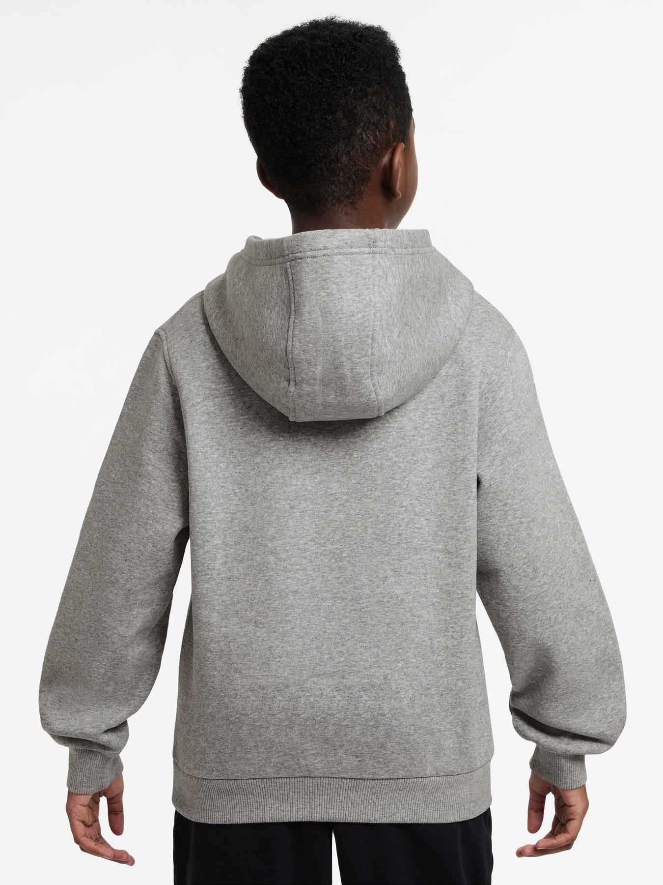 Image 5 of 7 of Nike Big Kids Sportswear Club Pullover Hoodie - Grey