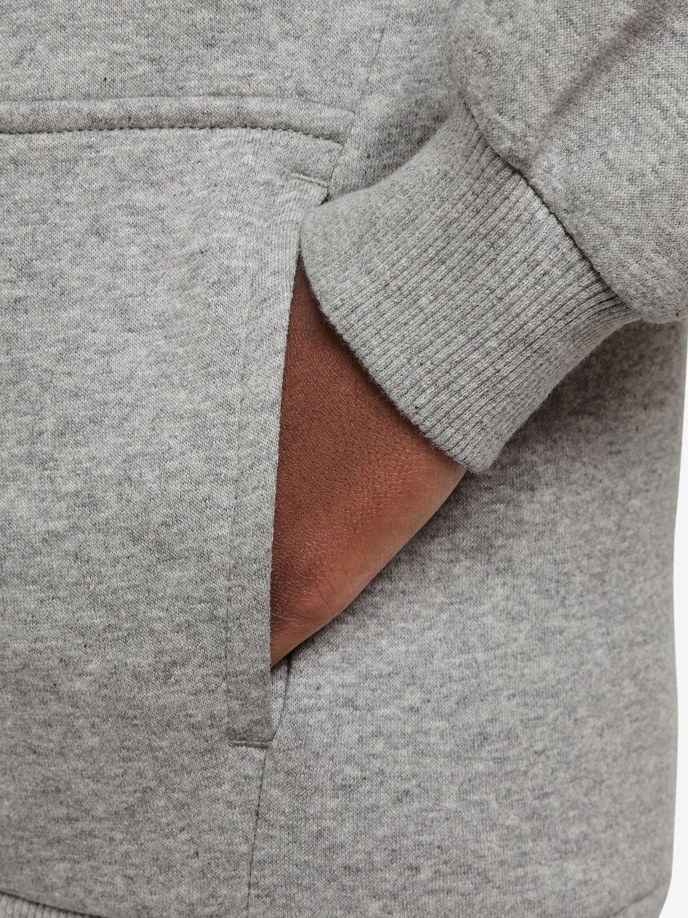 Image 6 of 7 of Nike Big Kids Sportswear Club Pullover Hoodie - Grey