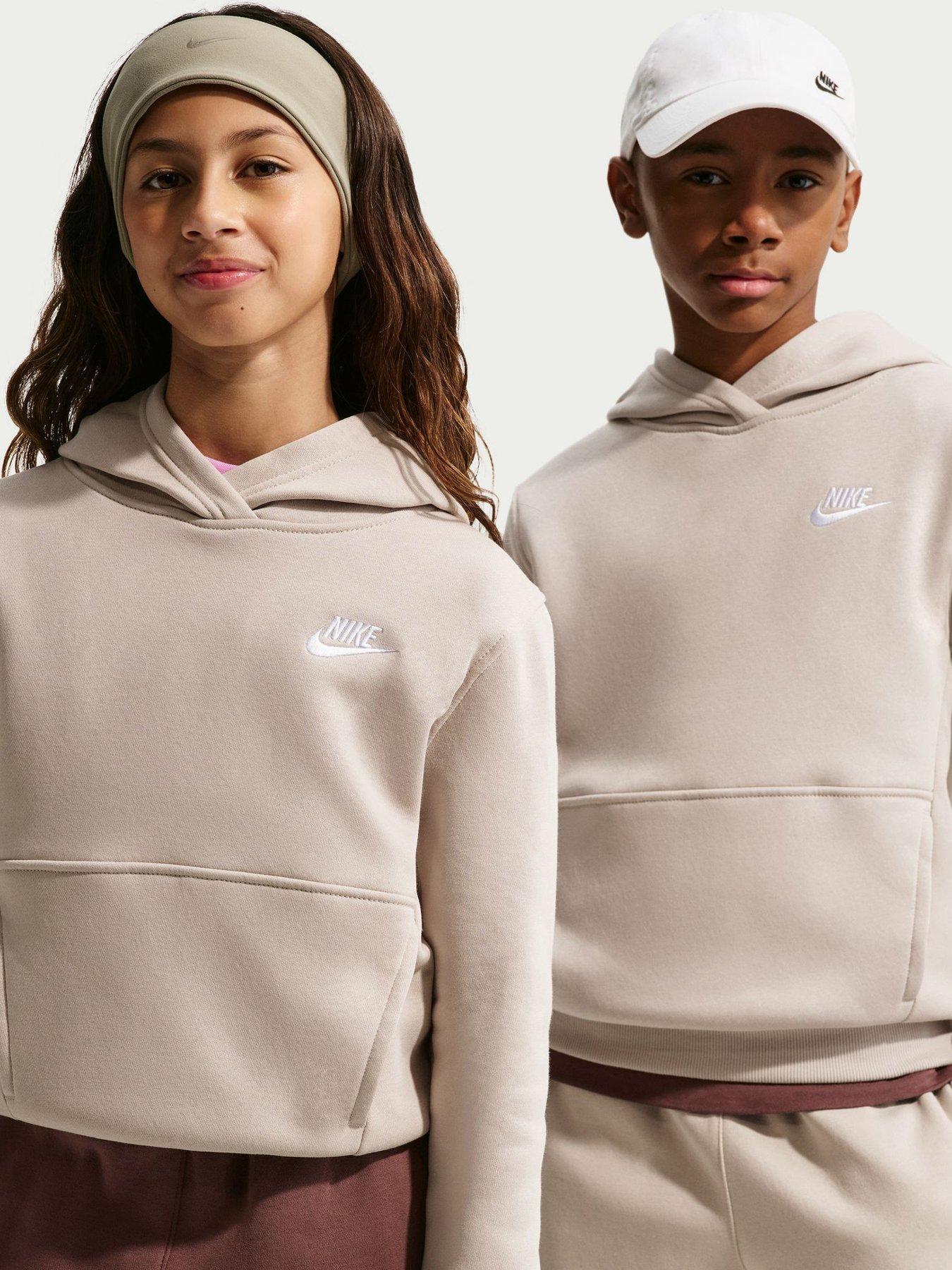 Nike Big Kids Sportswear Club Pullover Hoodie - Brown