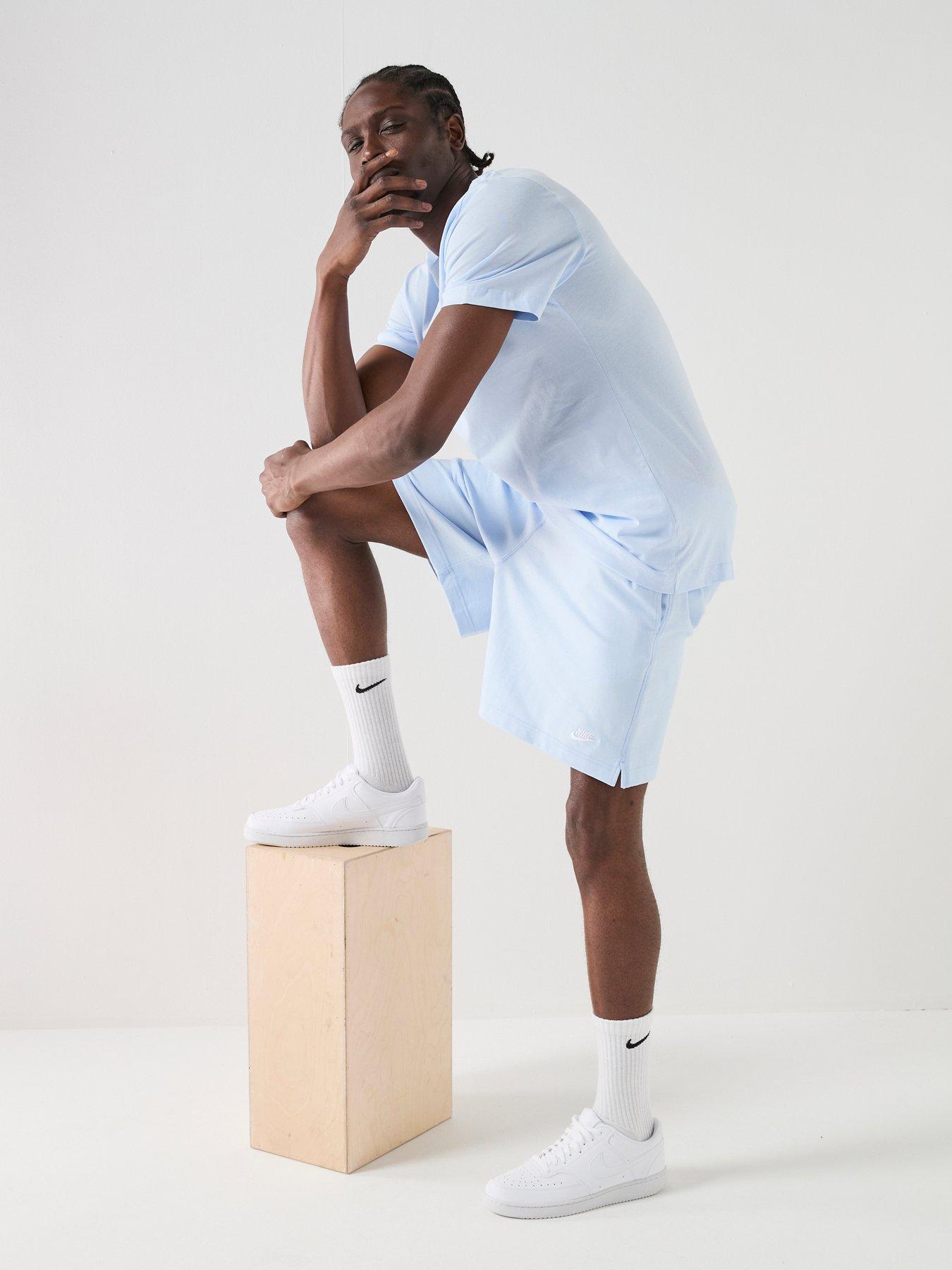 Image 5 of 7 of Nike Mens Club Knit Shorts - Blue