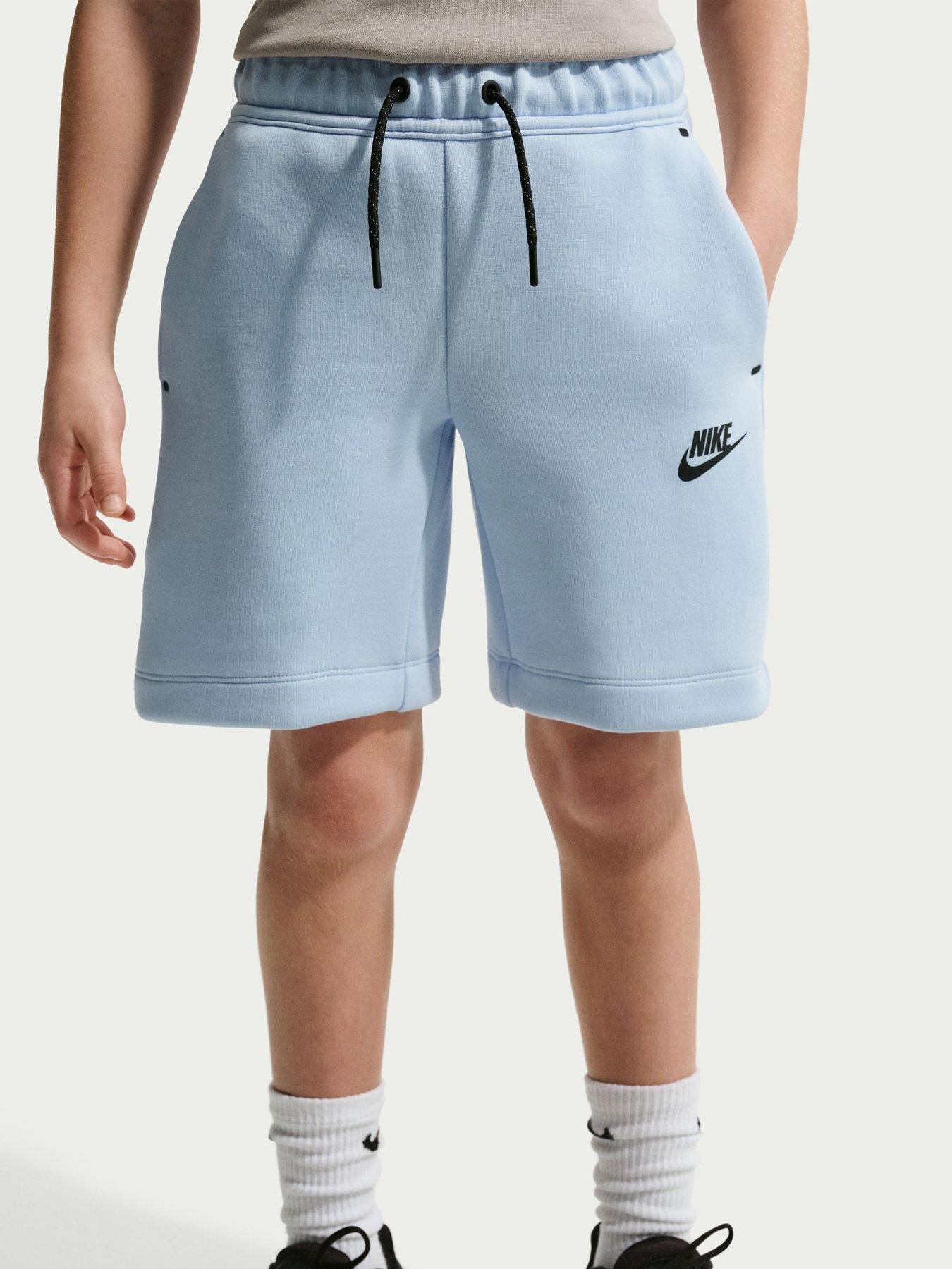 Image 1 of 5 of Nike Big Kids Tech Fleece Boys Shorts - Blue