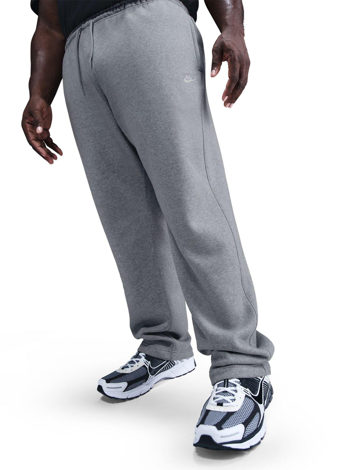 Image 1 of 5 of Nike Mens Club Open Hem Pants - Grey
