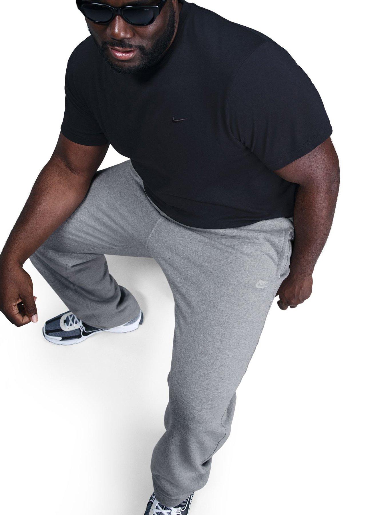 Image 5 of 5 of Nike Mens Club Open Hem Pants - Grey