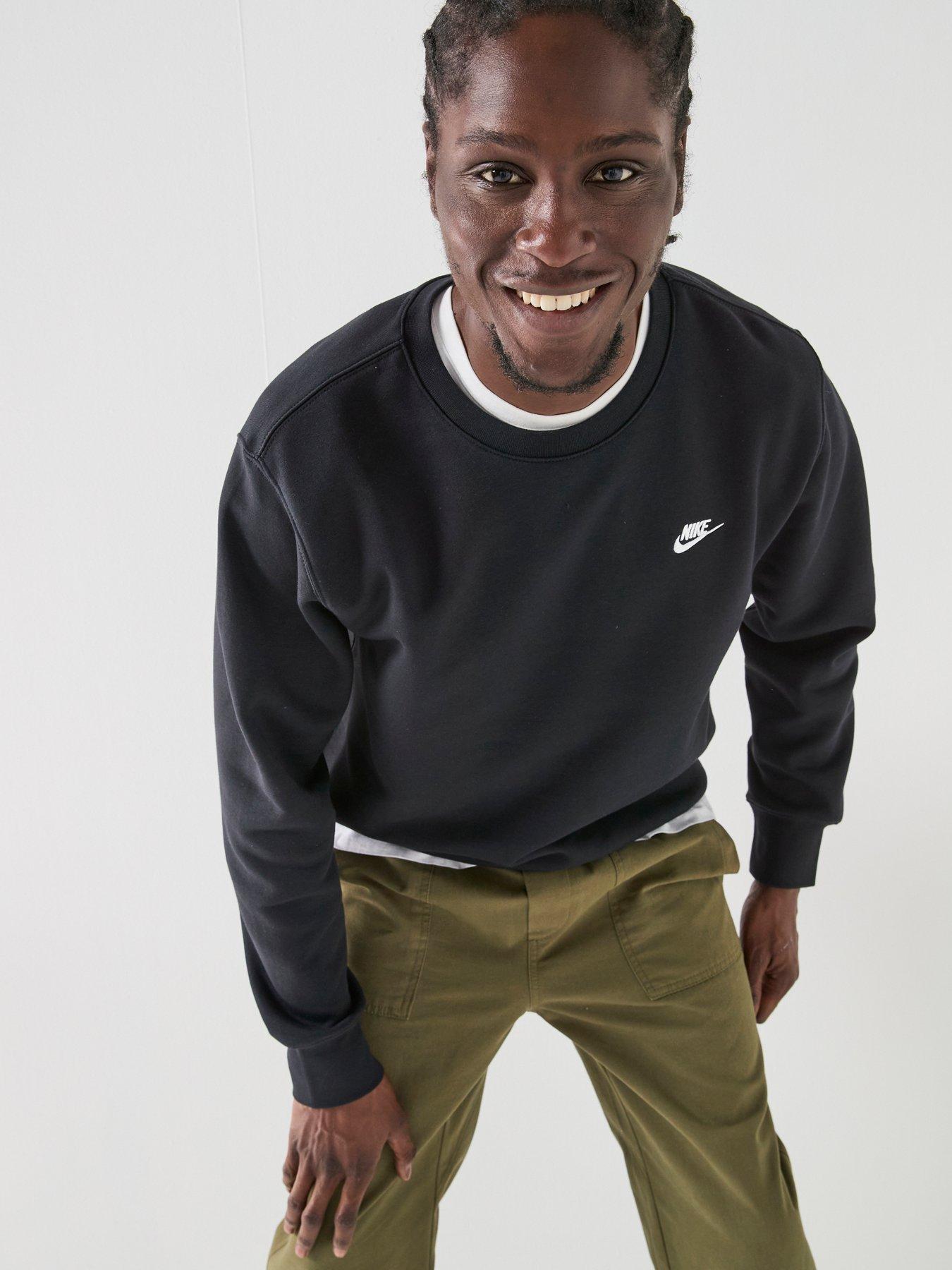Image 1 of 5 of Nike Mens Club Crew Sweatshirt - Black