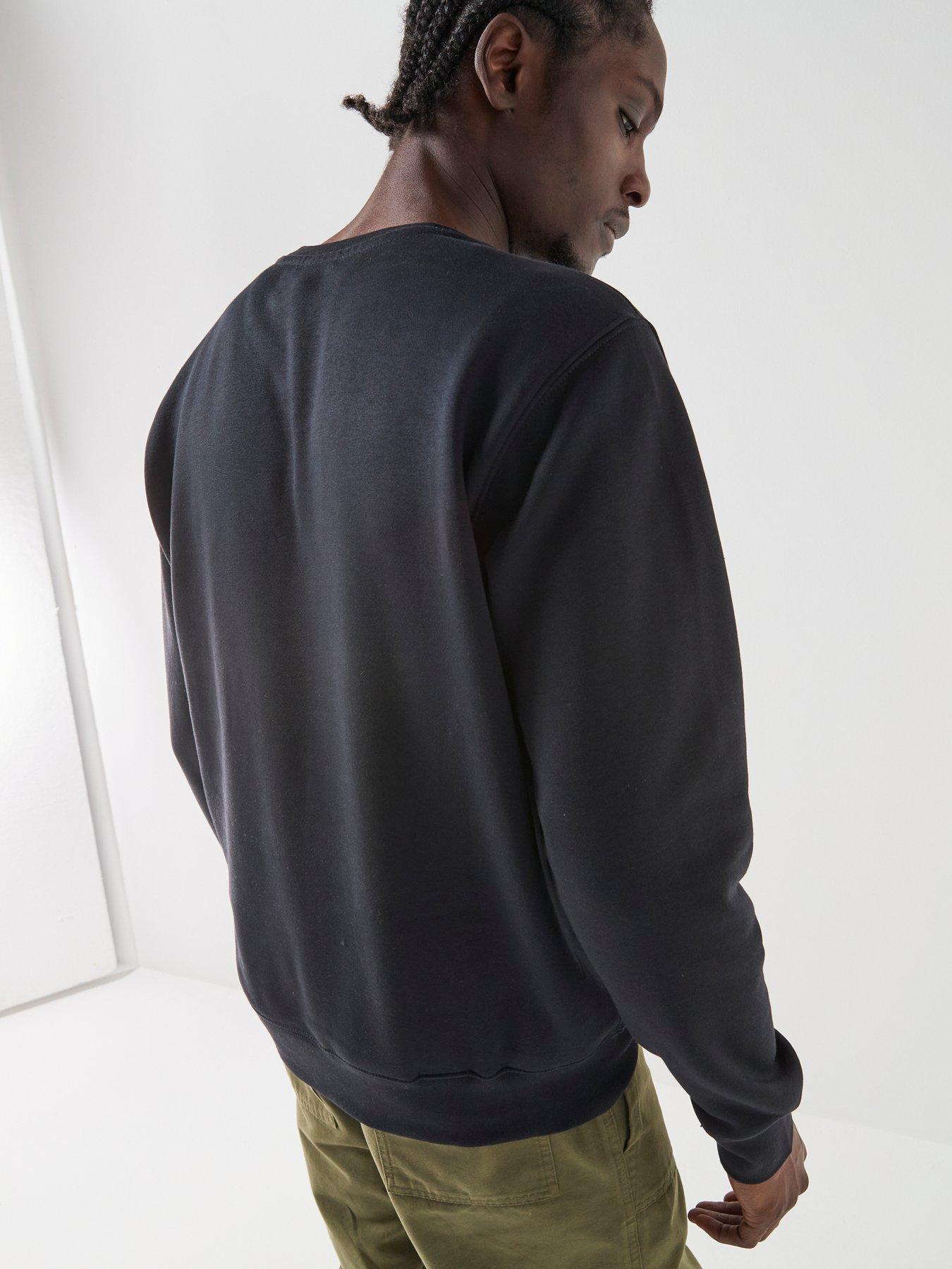 Image 2 of 5 of Nike Mens Club Crew Sweatshirt - Black
