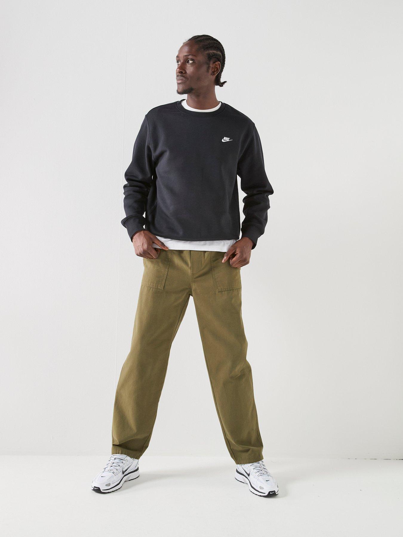 Image 3 of 5 of Nike Mens Club Crew Sweatshirt - Black