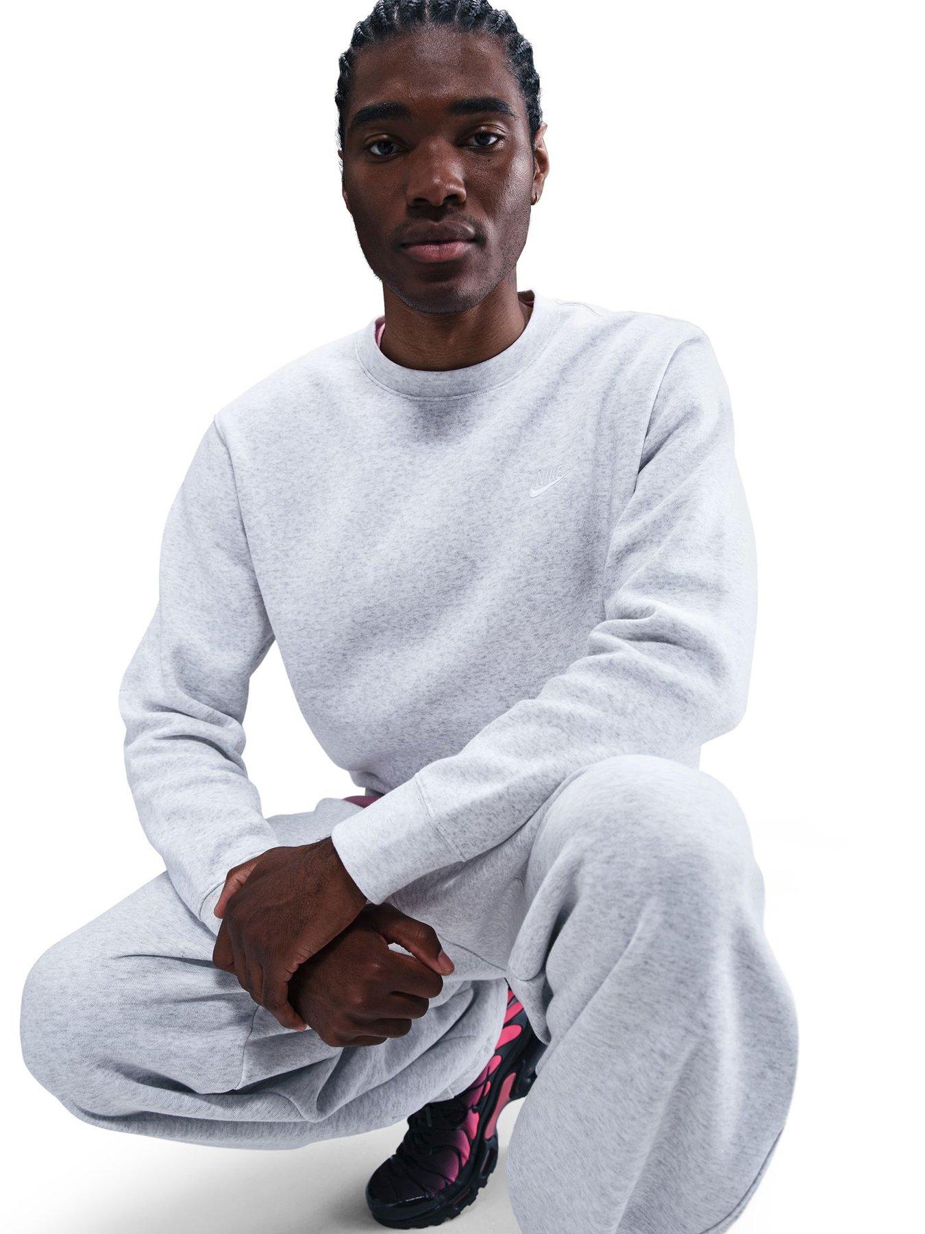 Image 5 of 5 of Nike Mens Club Crew Sweatshirt - Grey