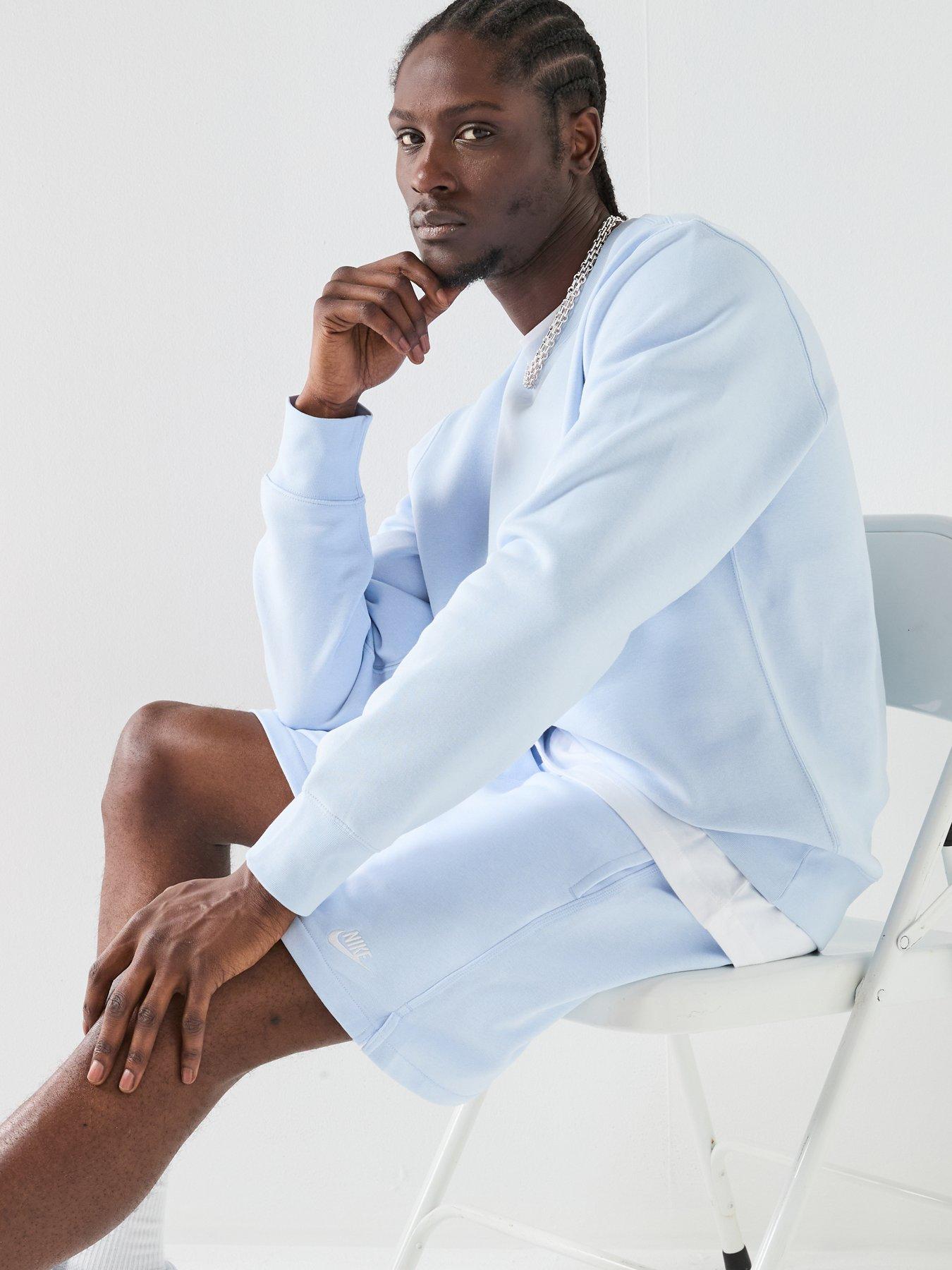 Image 6 of 6 of Nike Mens Club Crew Sweatshirt - Blue