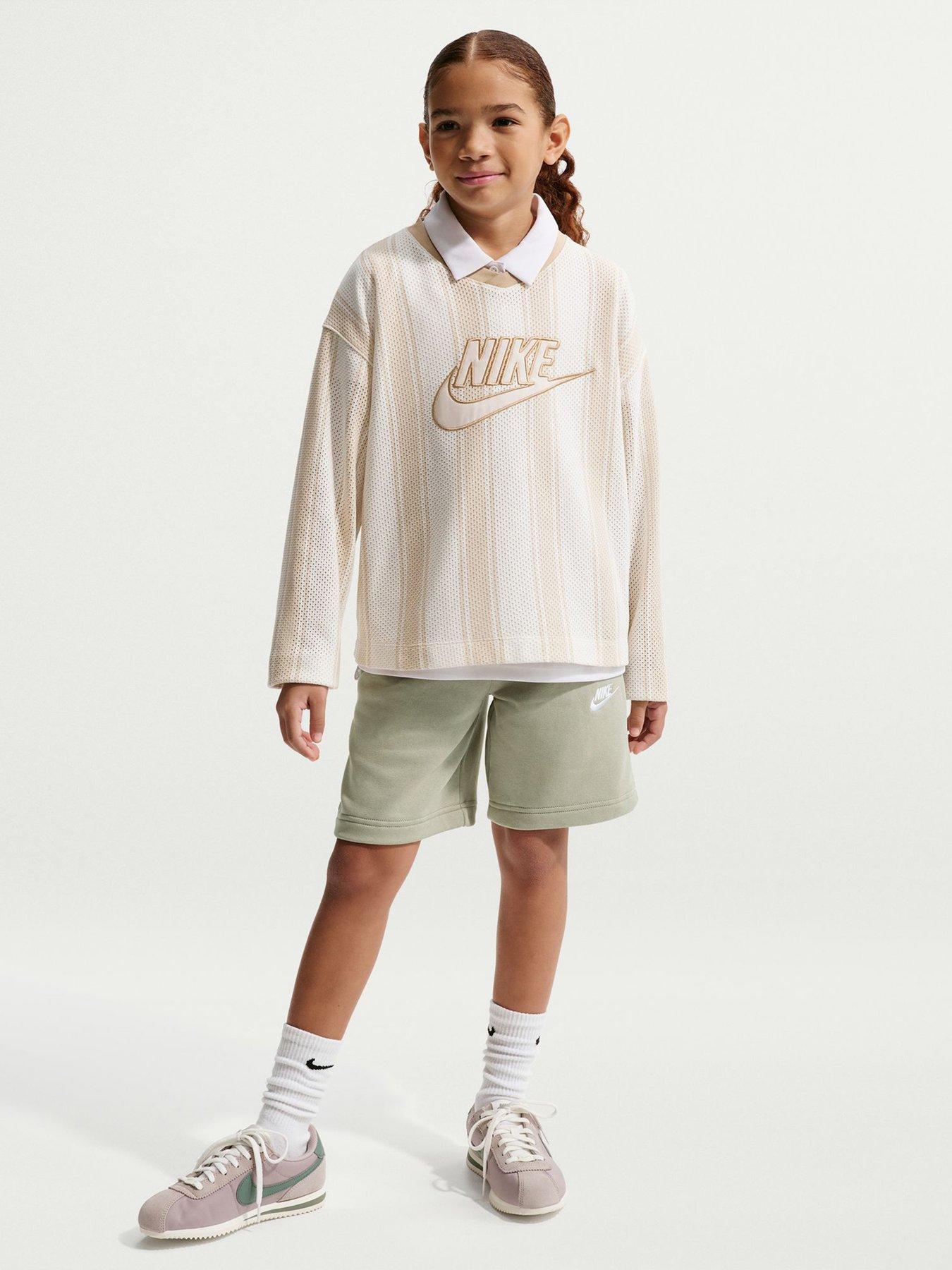 Nike Big Kids Sportswear Club French Terry Shorts - Green