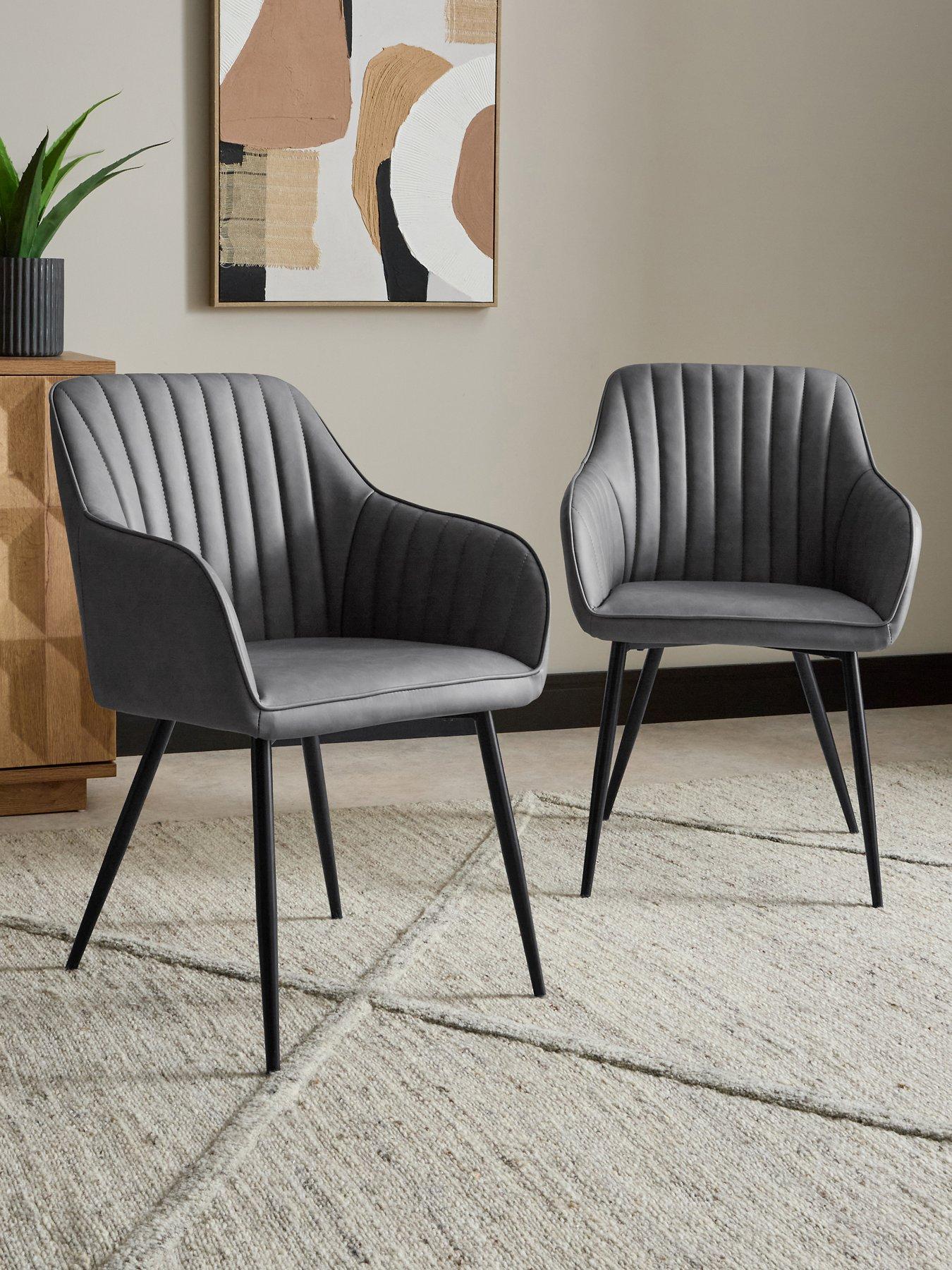 The Very Collection Alisha Pair Of Dining Chairs Faux Leather
