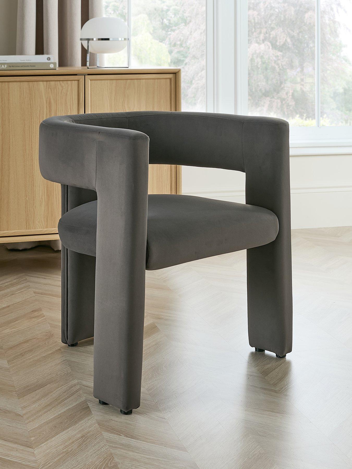 The Very Collection Nell Velvet Dining Chair - Grey