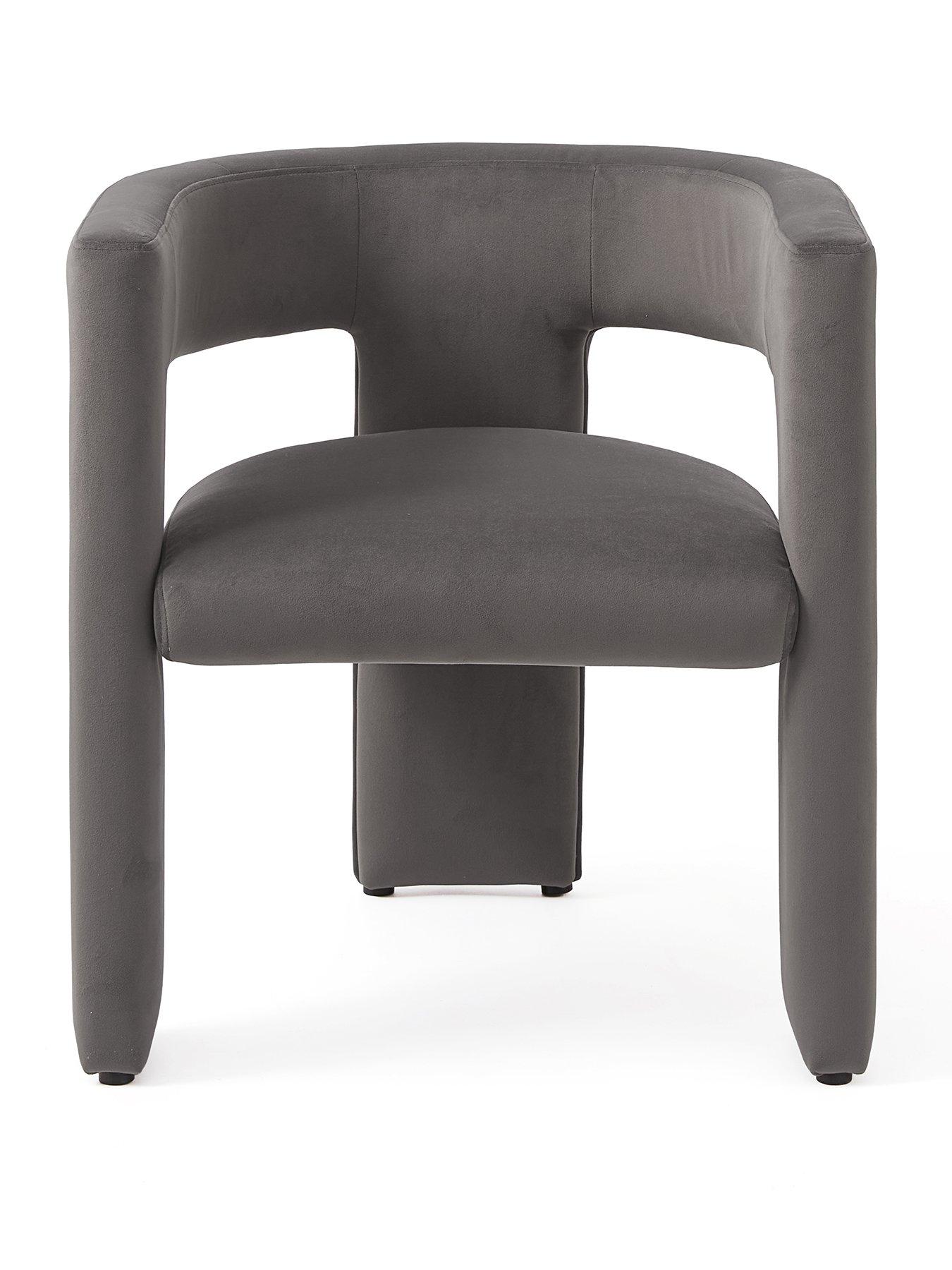 The Very Collection Nell Velvet Dining Chair - Grey