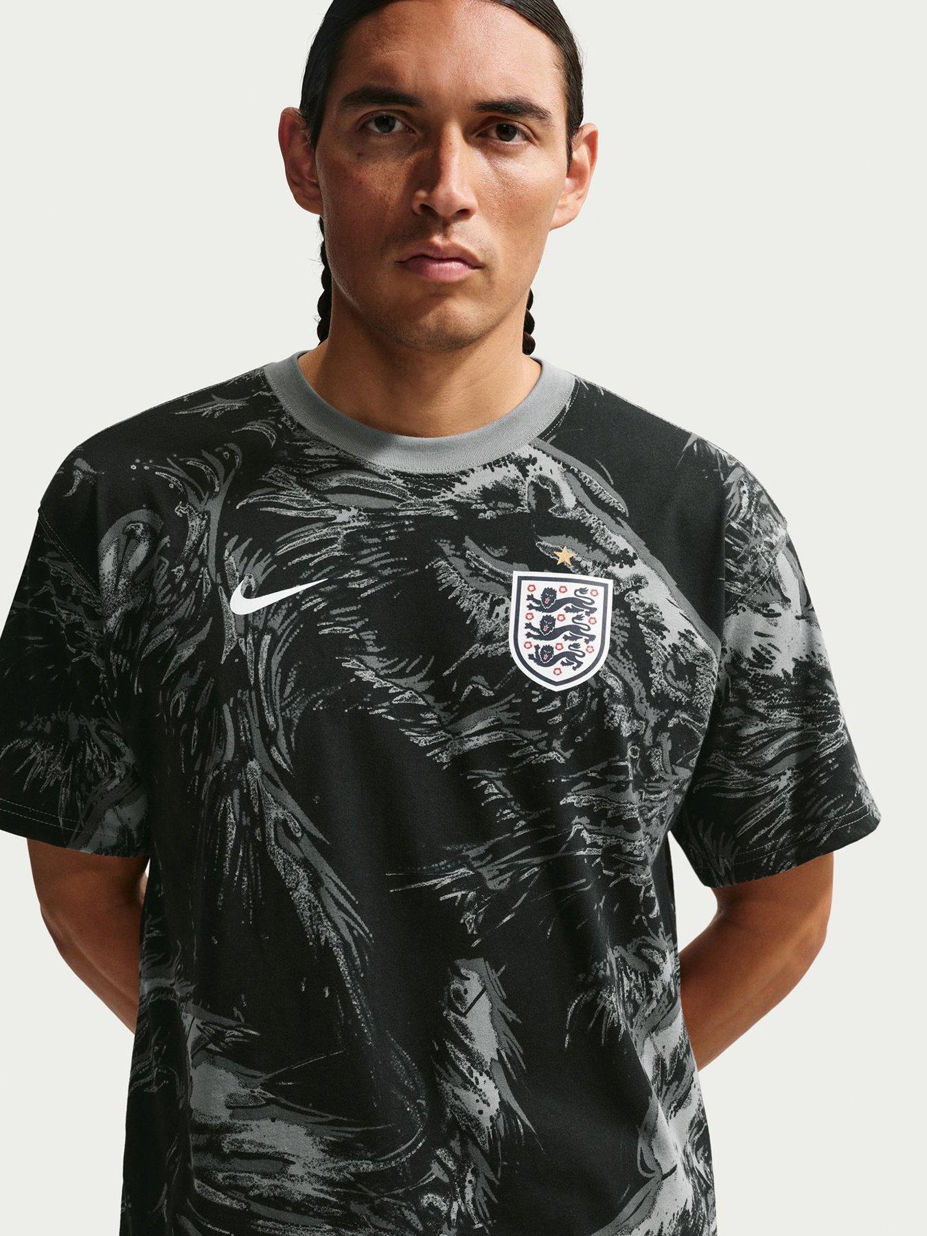 Image 1 of 5 of Nike Men's England AOP T-Shirt - Black