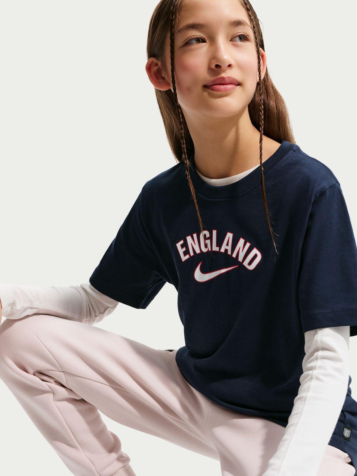 Image 3 of 5 of Nike England Youth Word Mark T-shirt - Navy