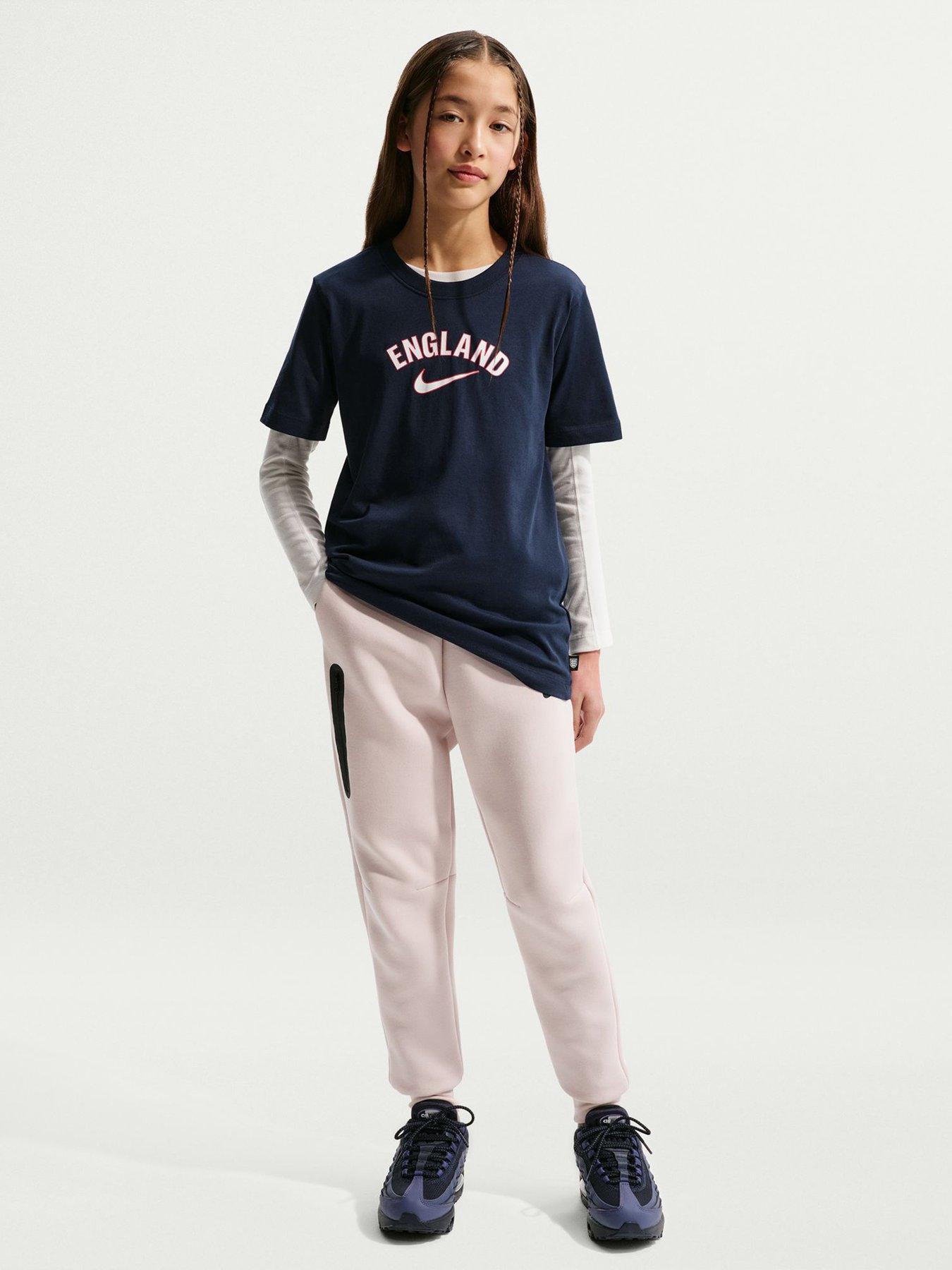 Image 4 of 5 of Nike England Youth Word Mark T-shirt - Navy