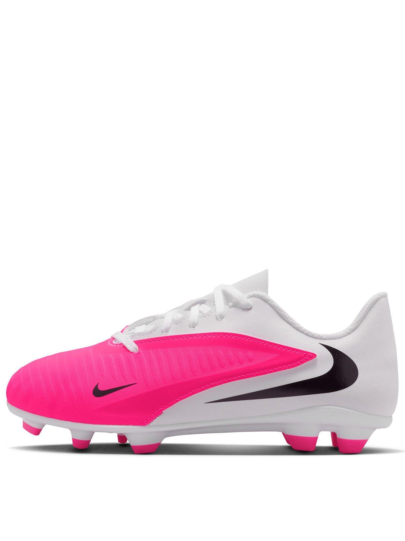 Image 1 of 6 of Nike Youth Phantom 6 Low Club Firm Ground Football Boots - Pink/White