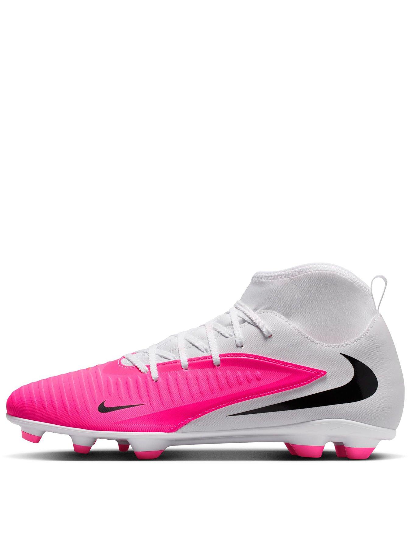 Nike Mens Phantom 6 High Club Firm Ground Football Boots - Pink/White