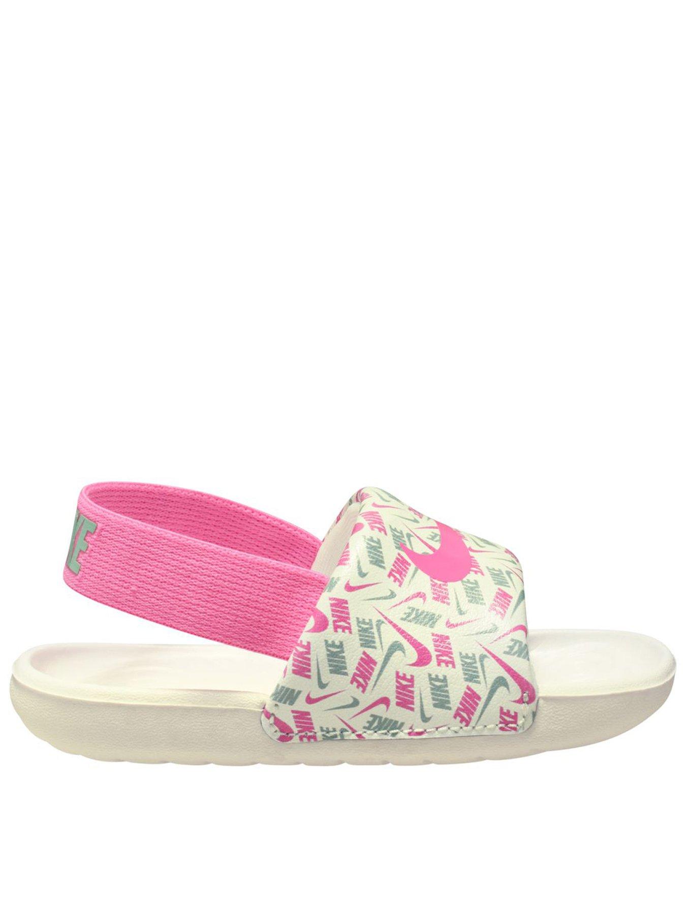 Image 1 of 4 of Nike Baby/Toddler Kawa Slides - White